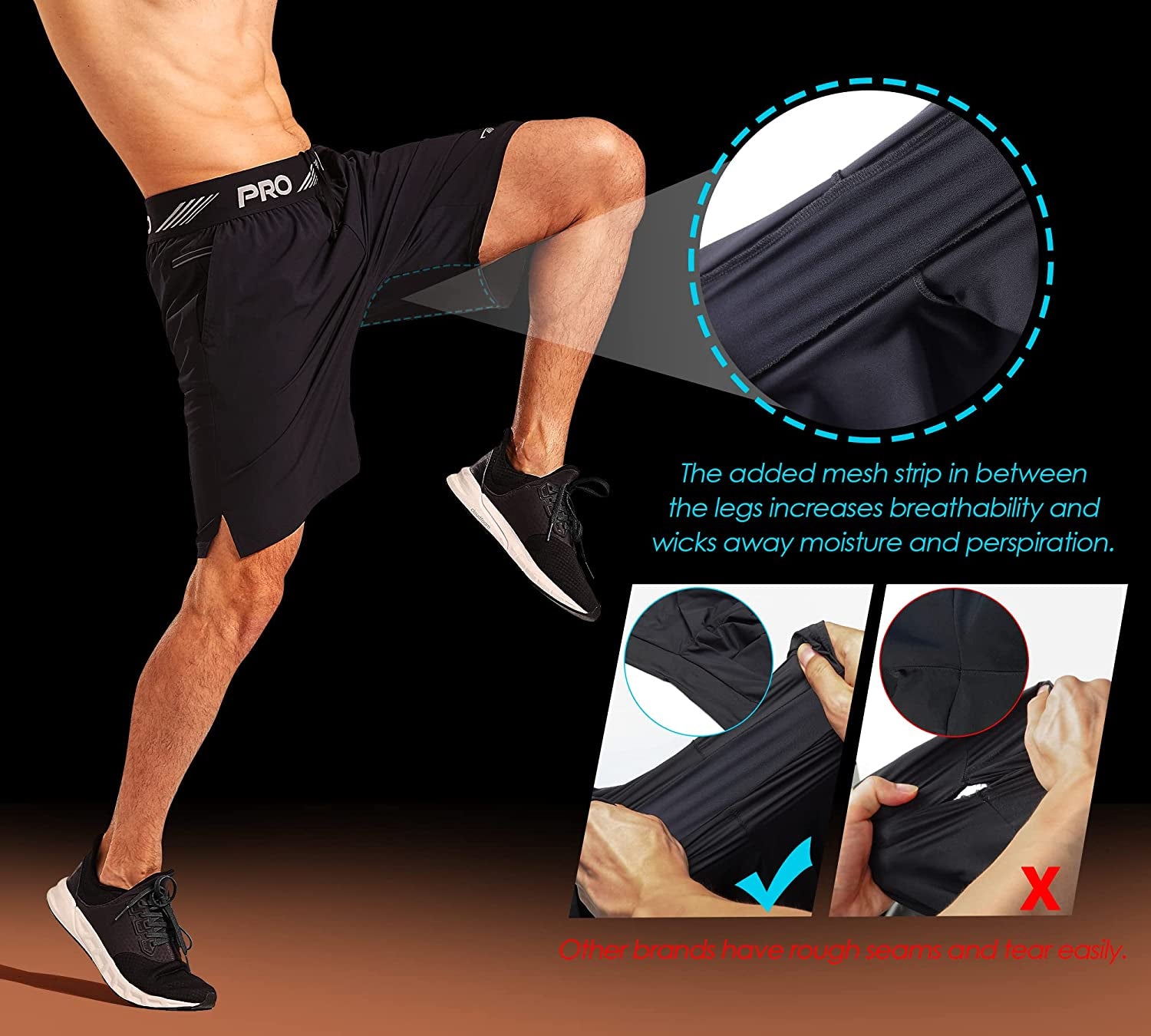 ACESHIP 2 Pack Workout Running Shorts Quick Dry Athletic Shorts 5" and 9" Lightweight Gym Shorts with Zipper Pockets  Aceship   