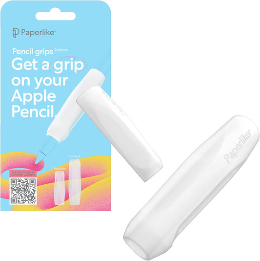 Paperlike Pencil Grips for Apple Pencil 1St & 2Nd Generation - Set of 2 - Comfort & Precision (Transparent)  Paperlike   