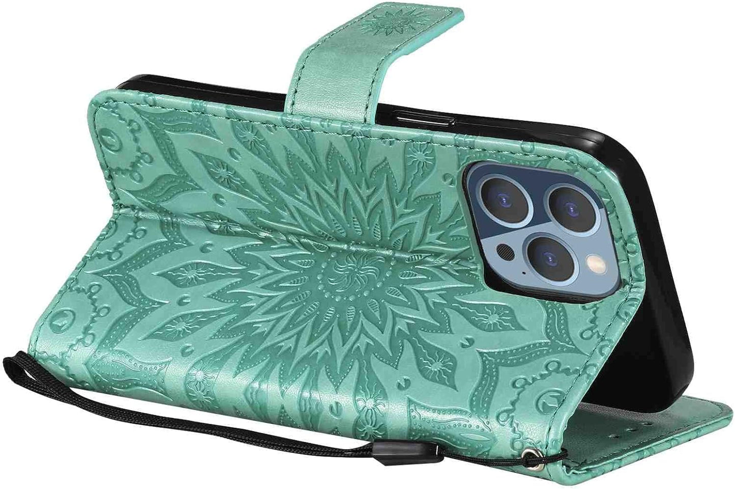 Fansipro Phone Cover Wallet Folio Case for LG G6, Premium PU Leather Slim Fit Cover for LG G6, 2 Card Slots, Exact Fitting, Green  Fansipro   