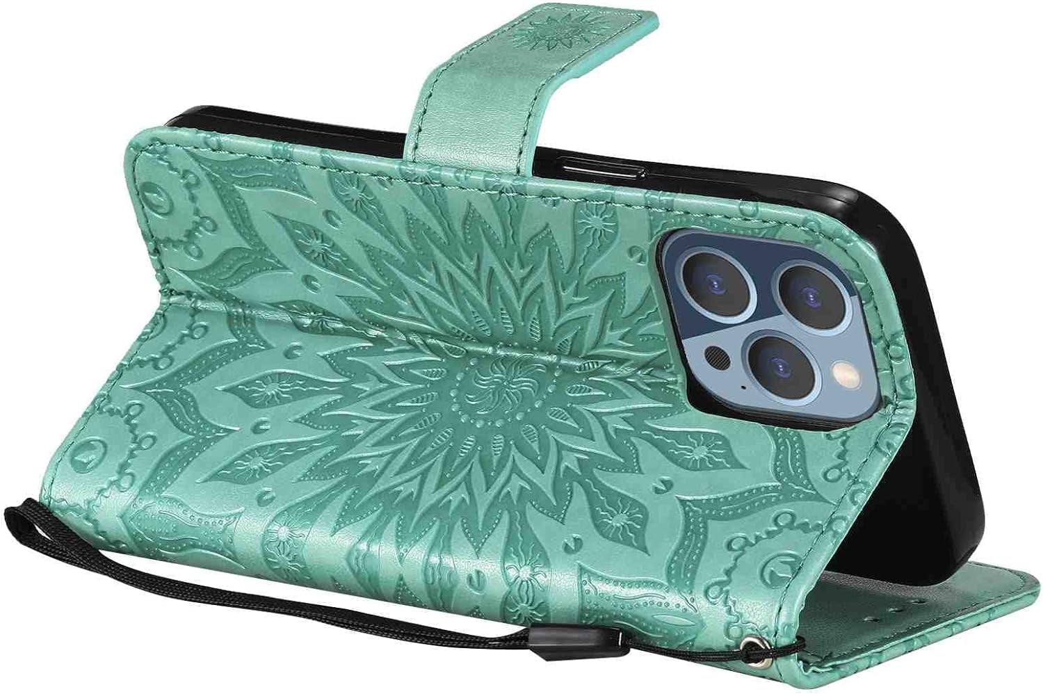 Fansipro Phone Cover Wallet Folio Case for LG G6, Premium PU Leather Slim Fit Cover for LG G6, 2 Card Slots, Exact Fitting, Green  Fansipro   