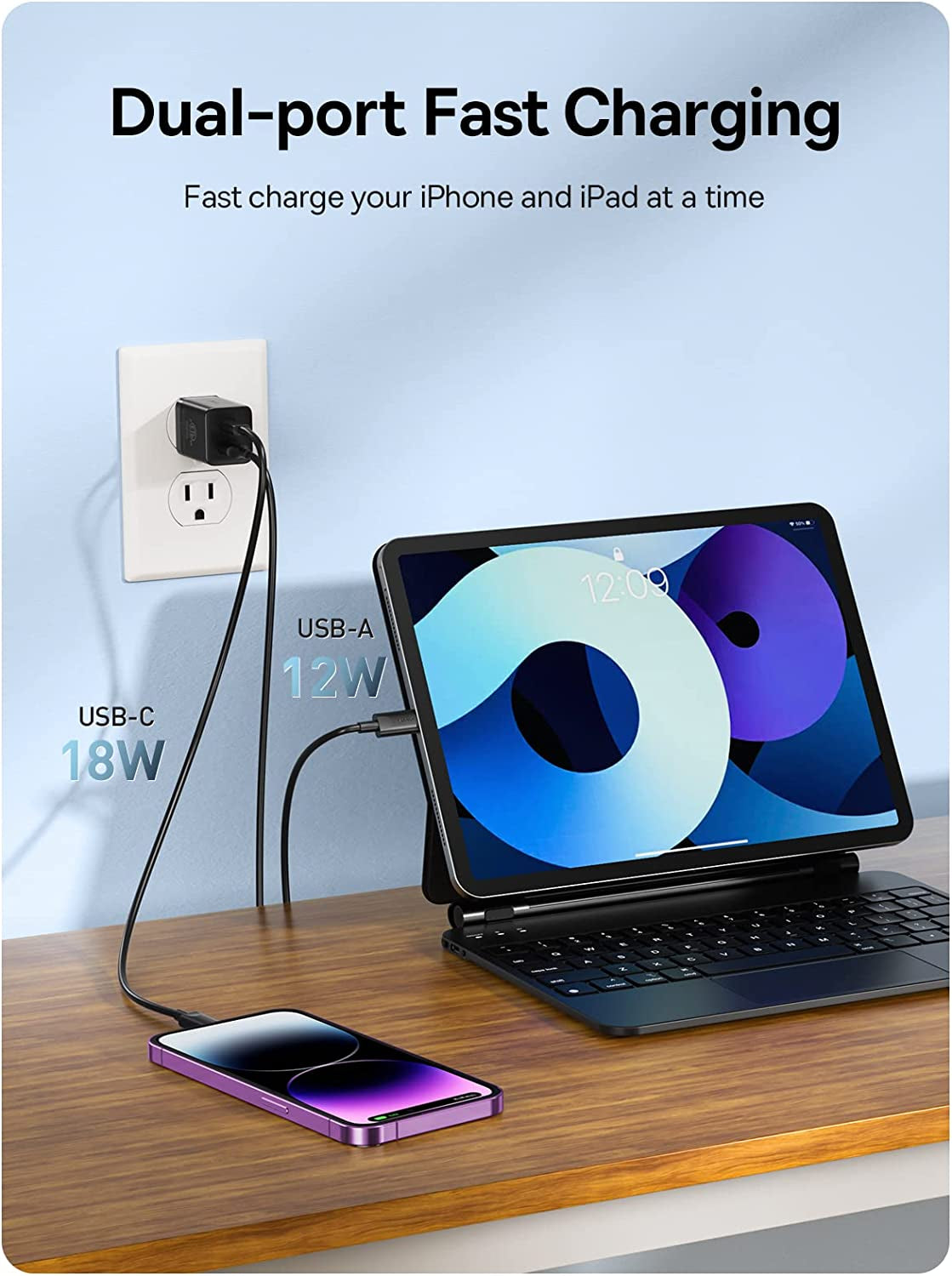 USB C Charger, Baseus 30W Dual Port USB C Charger Block, Fast Compact PD Charger with Foldable Plug for Ipad Pro/Air/Mini, Iphone 14/14 Pro/14 Pro Max/13 Pro/12/Se/11/Xr/Xs, Samsung, Pixel 6, Black  Shell Electronic Limited   