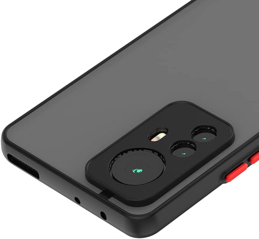 Zhuoopinn Case for Xiaomi Mi 12 Pro Thin Shockproof Phone Case PC Back TPU Bumper [Protect from Fingerprint/Shock/Scratch/Slip] Translucent Matte Phone Cover for Xiaomi Mi 12 Pro-Red  Zhuoopinn   