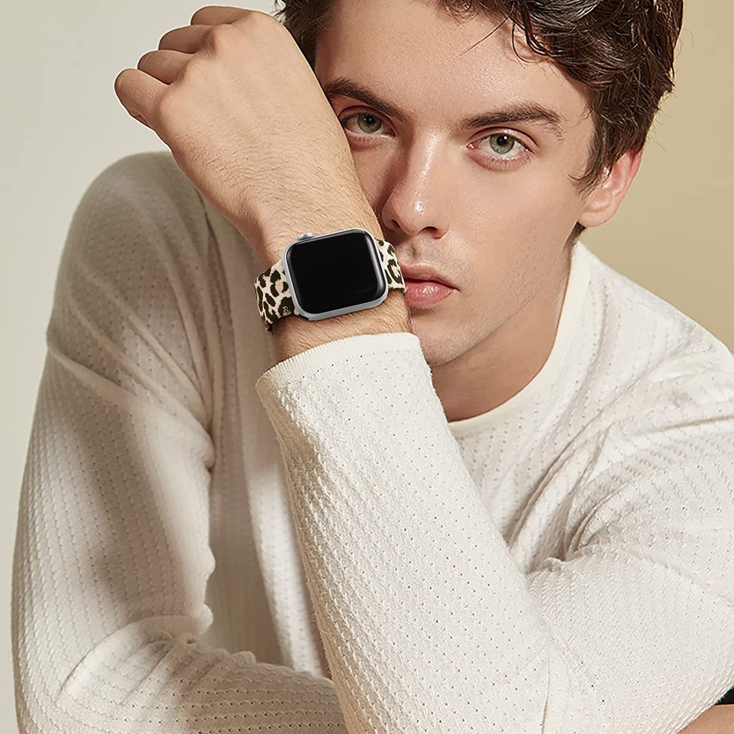 Easuny Compatible with Apple Watch Band 38Mm 40Mm 41Mm 42Mm 44Mm 45Mm 49Mm Women Men, Soft Silicone Double Sided Printed Pattern Sport Replacement Strap Cute for Iwatch SE Series 8 7 6 5 4 3 2 1 Ultra  Easuny   