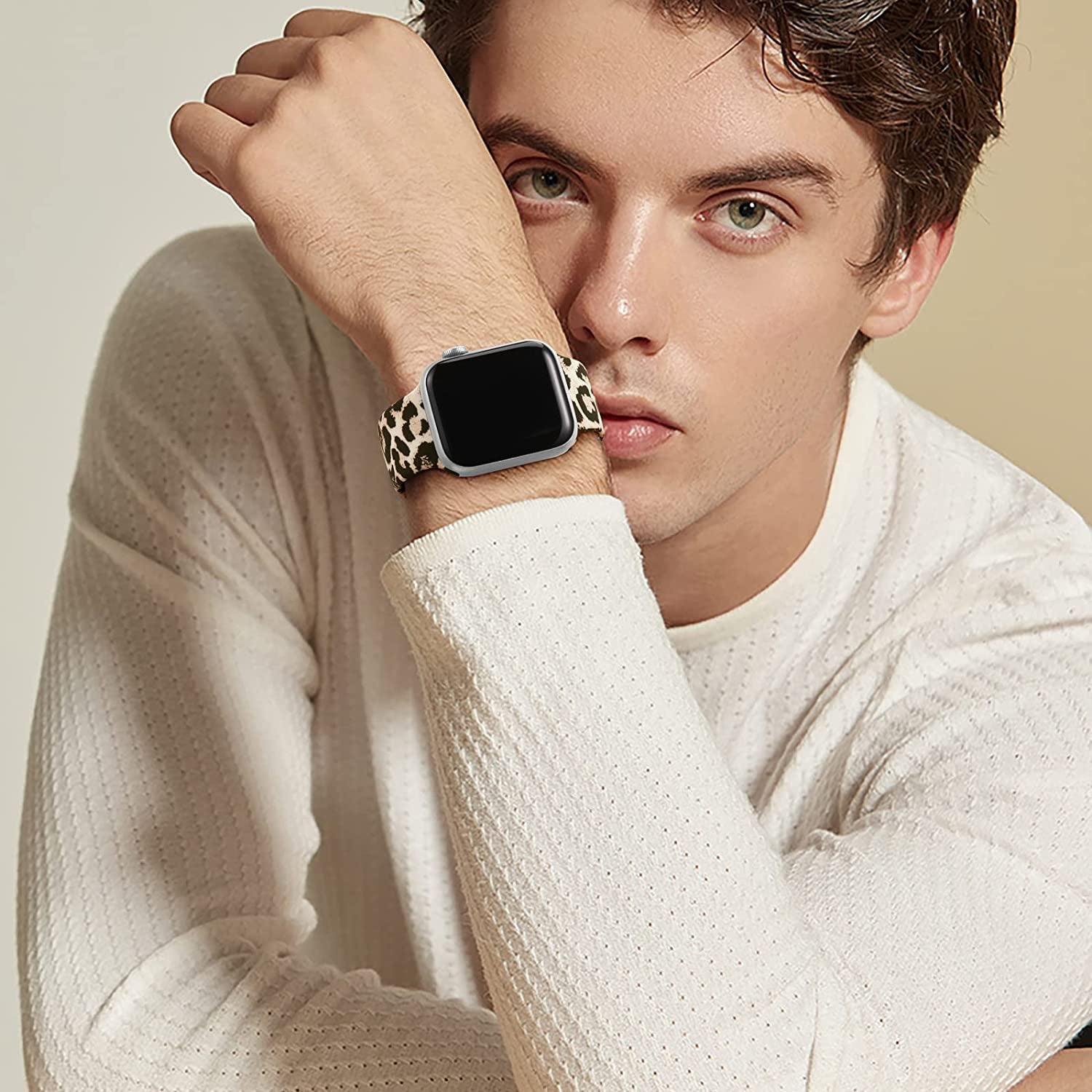 Easuny Compatible with Apple Watch Band 38Mm 40Mm 41Mm 42Mm 44Mm 45Mm 49Mm Women Men, Soft Silicone Double Sided Printed Pattern Sport Replacement Strap Cute for Iwatch SE Series 8 7 6 5 4 3 2 1 Ultra  Easuny   