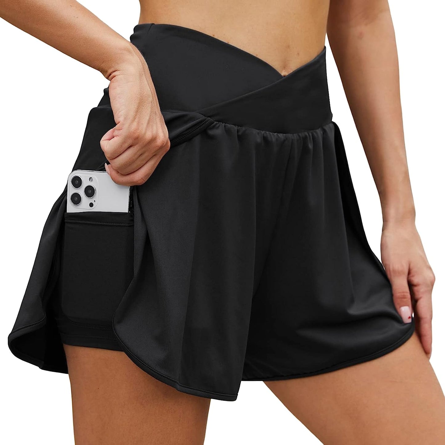 Acrweg Running Shorts for Women 2 in 1 Athletic Shorts with Pockets for Workout Sports  Arcweg   