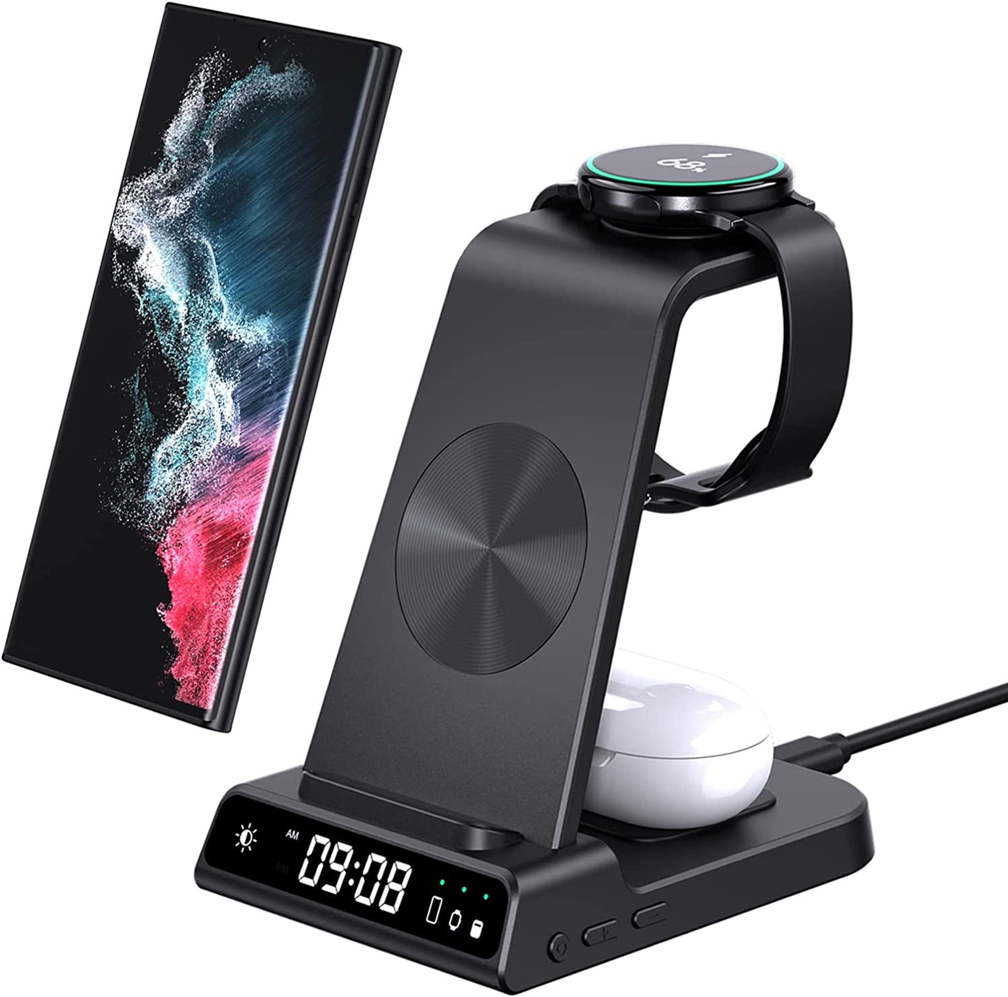 Wireless Charger for Samsung, 3 in 1 Wireless Charging Station for Samsung Galaxy S23 Ultra/S22/S21/S20/Note 20/Z Flip 4/Z Fold 4, Samsung Watch Charger for Galaxy Watch 5 Pro/4/3, Galaxy Buds 2/Pro/+  Shenzhen Xuanfeng Innovations Technology Co., Ltd.   