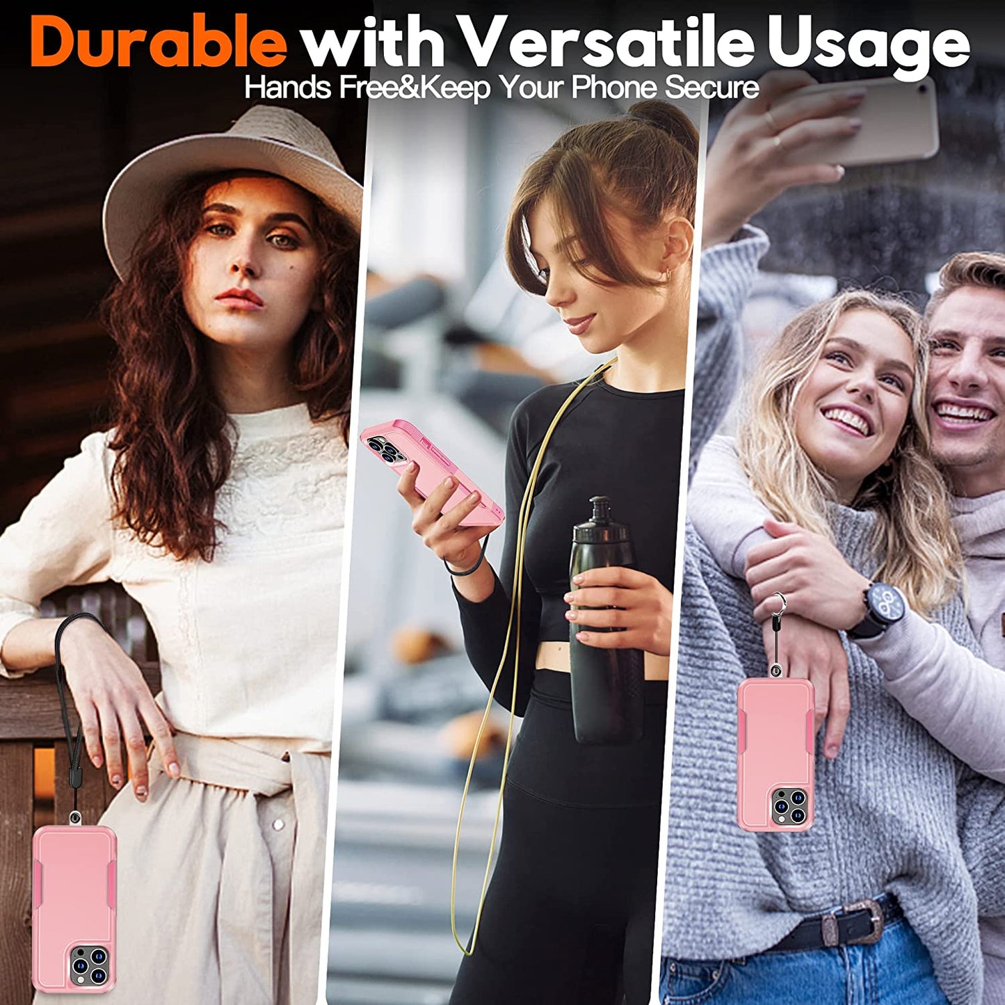 MOZOTER [6 in 1 for Iphone 14 Pro Max Phone Case [Compatible with Magsafe][Military Grade Drop Protection][Glass Screen Protector+Camera Lens Protector] Heavy Duty Shockproof Case 6.7 Inch Pink  MOZOTER   