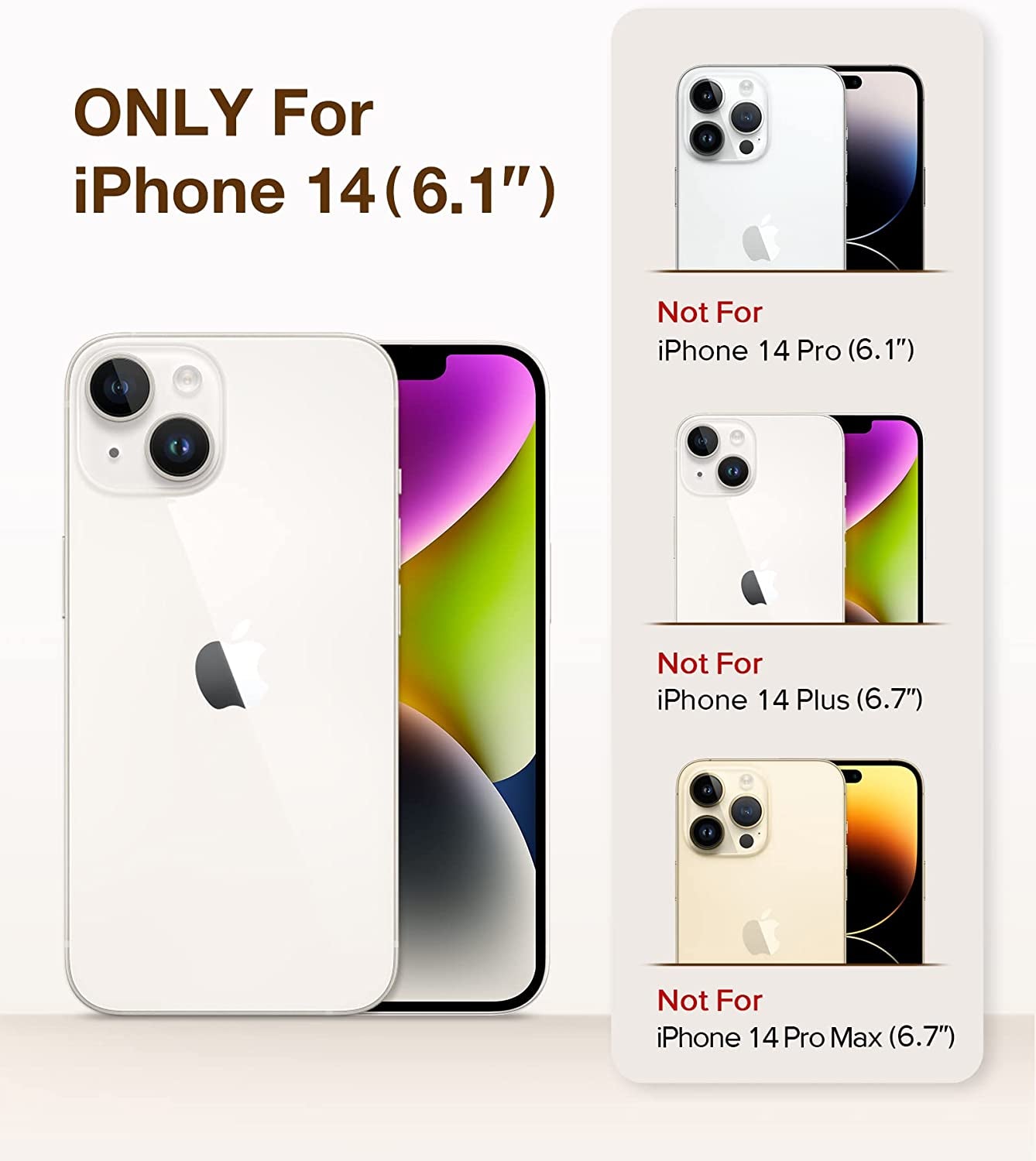 GONEZ for Iphone 14 Case Silicone, with Screen Protector + Camera Lens Protector, [Soft Anti-Scratch Microfiber Lining], Slim Liquid Silicone Shockproof Protective Phone Cover 6.1 Inch, Stone  GONEZ   