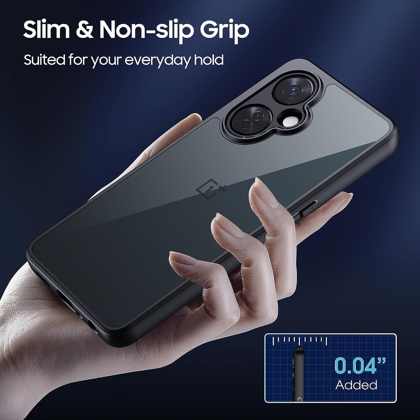 MAKAVO for Oneplus Nord N30 5G Case with Glass Screen Protector, Non-Yellowing Crystal Clear Shockproof Bumper Case, Slim Thin yet Military Grade Drop Proof Phone Cover  MAKAVO   