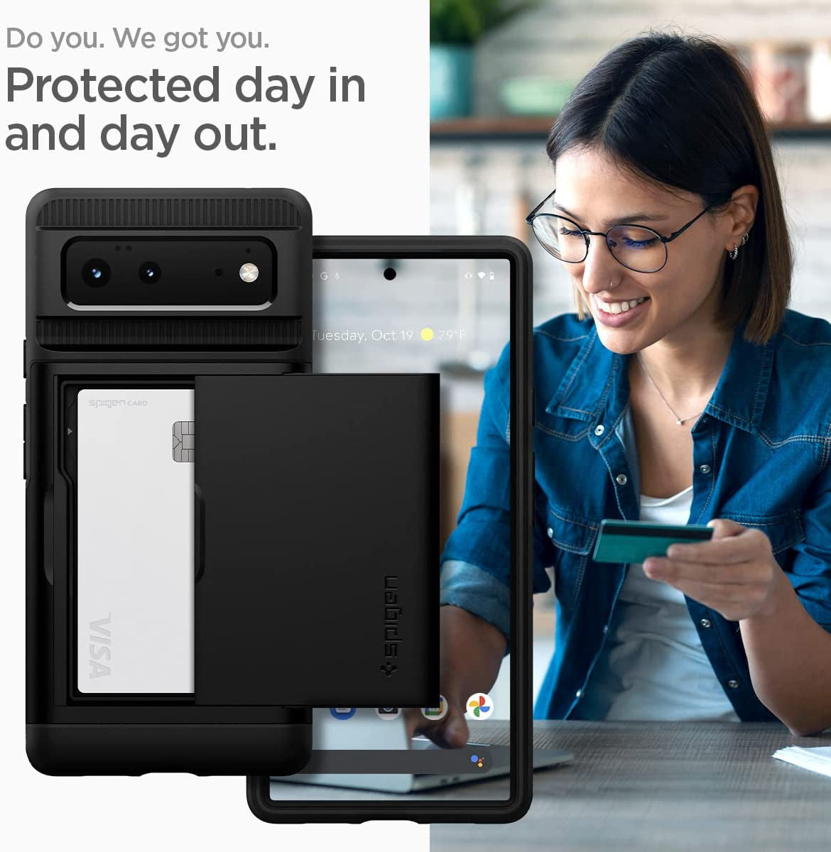 Spigen Slim Armor CS Designed for Google Pixel 6 Case (2021) - Black  Spigen   