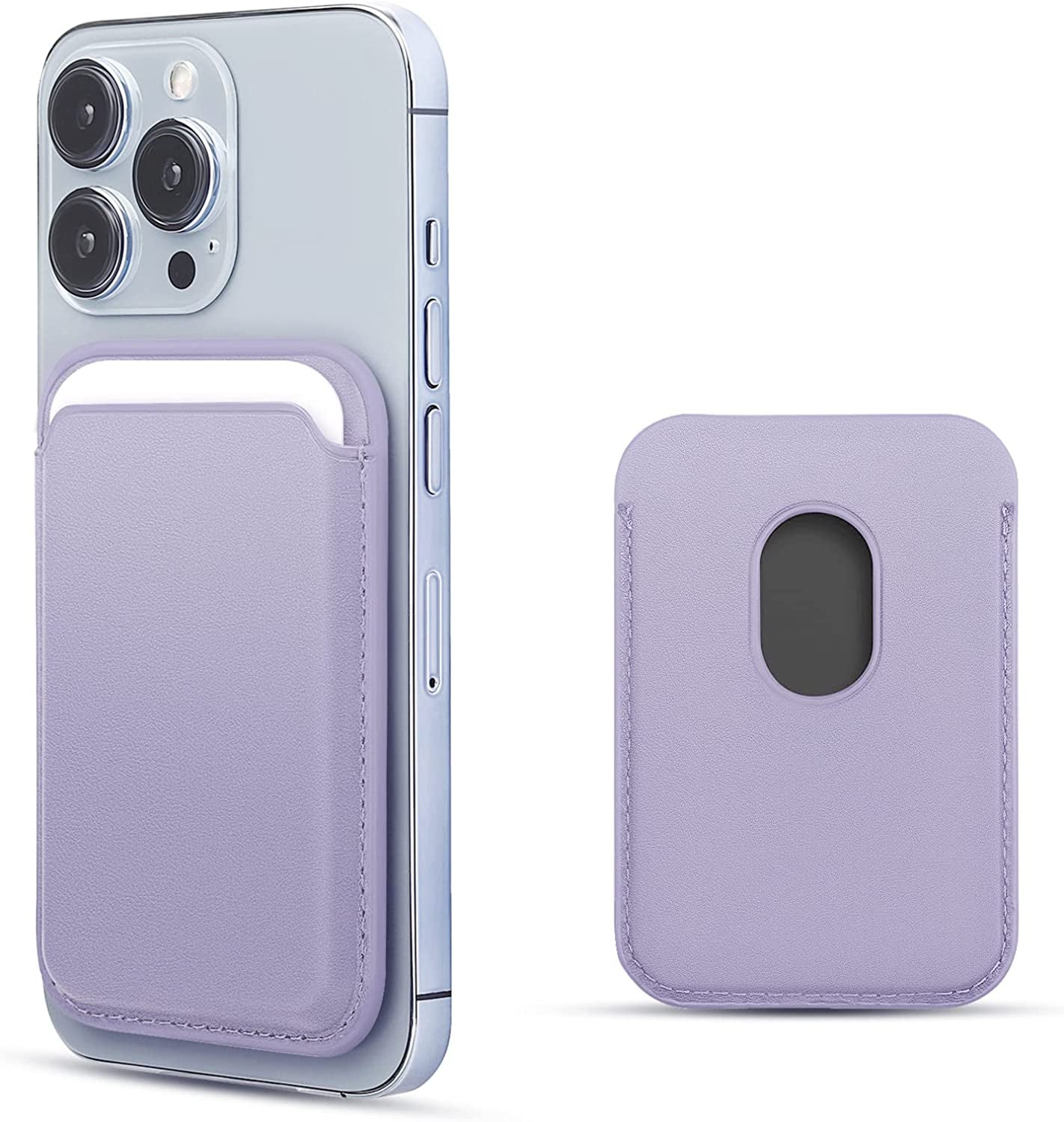 WALLFID Magsafe Wallet Leather Compatible with Iphone 12/13/14 Mini/Plus/Pro/Max,Rfid Card Holder with Magsafe Magnet (Purple)  WALLFID   