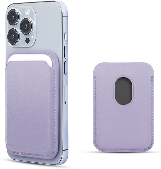 WALLFID Magsafe Wallet Leather Compatible with Iphone 12/13/14 Mini/Plus/Pro/Max,Rfid Card Holder with Magsafe Magnet (Purple)  WALLFID   