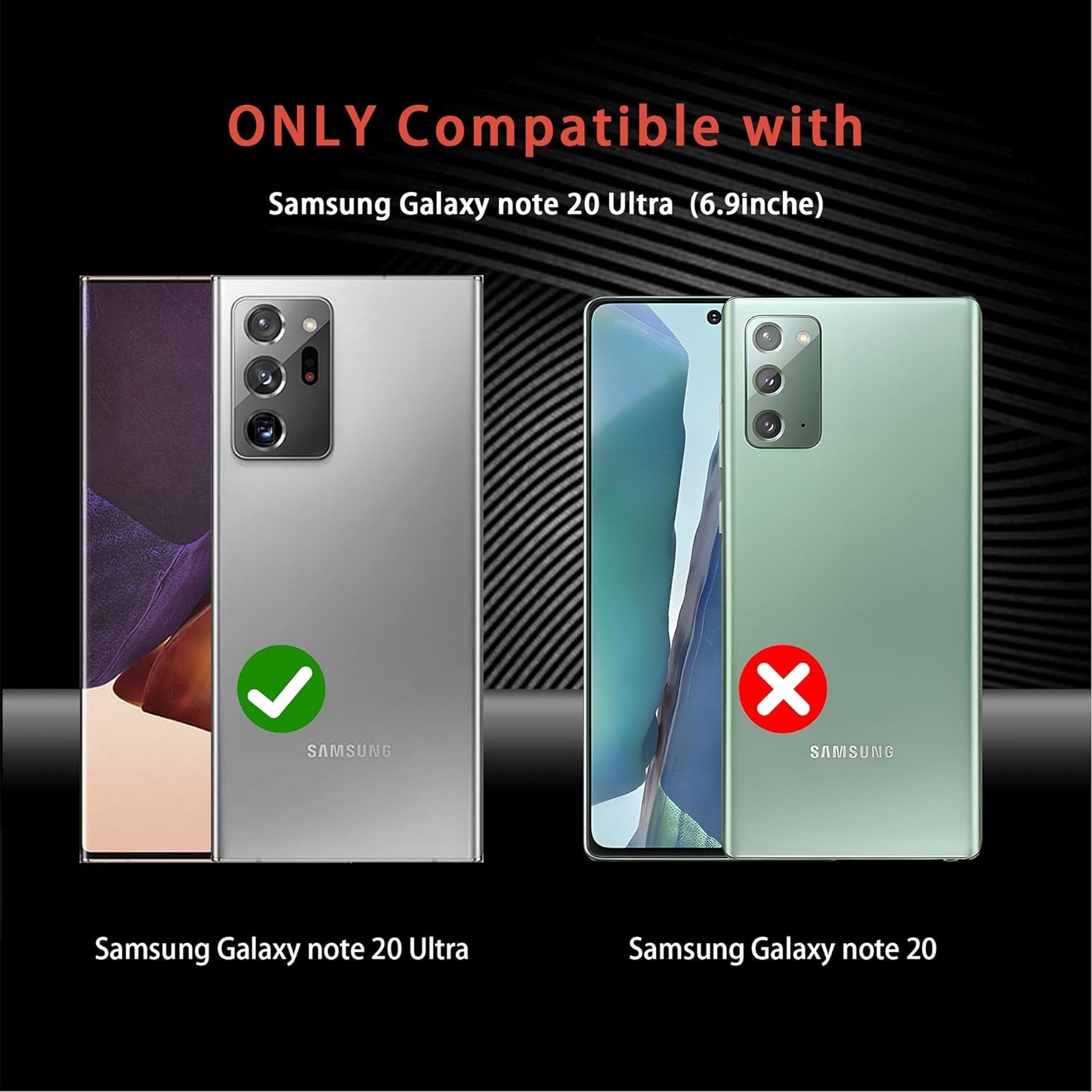 ATUMP for Samsung Galaxy Note 20 Ultra Case with HD Screen Protector, Build in 360° Rotating Ring Kickstand [Military Grade] Protective Case for Galaxy Note 20 Ultra, Black  Atump   