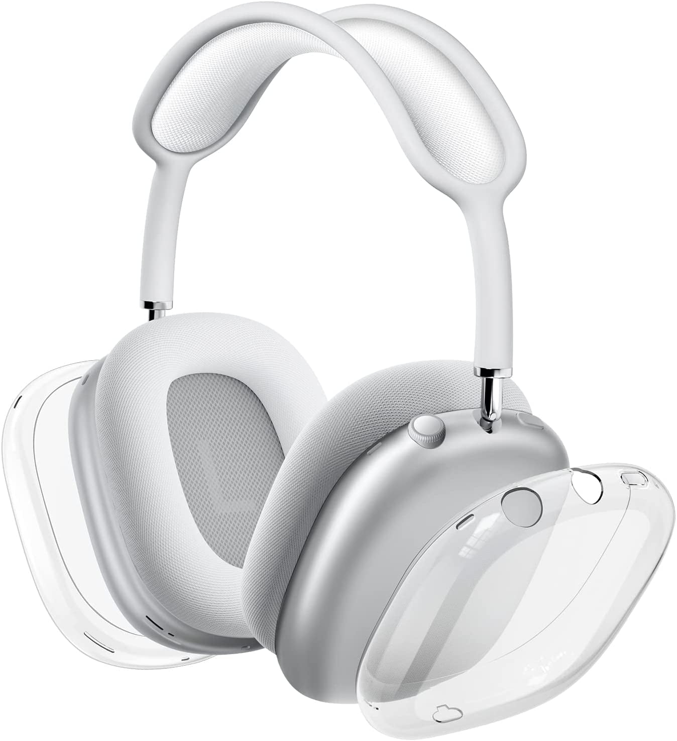 VICHYIE Case Cover for Airpods Max, Clear Soft TPU Case Anti-Scratch, Transparent Accessories Protector Cover for Airpods Max Headphones(Clear Glitter)  VICHYIE Clear  