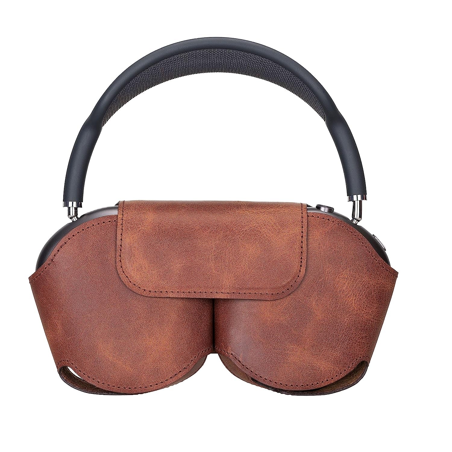 HARDISTON Airpods Max Case, Genuine Leather Handmade, Protective Premium Leather Ear Cup Covers, Soft-Slim Travel Carrying Case, Compatible for Airpods Max (Brown)  HARDISTON   
