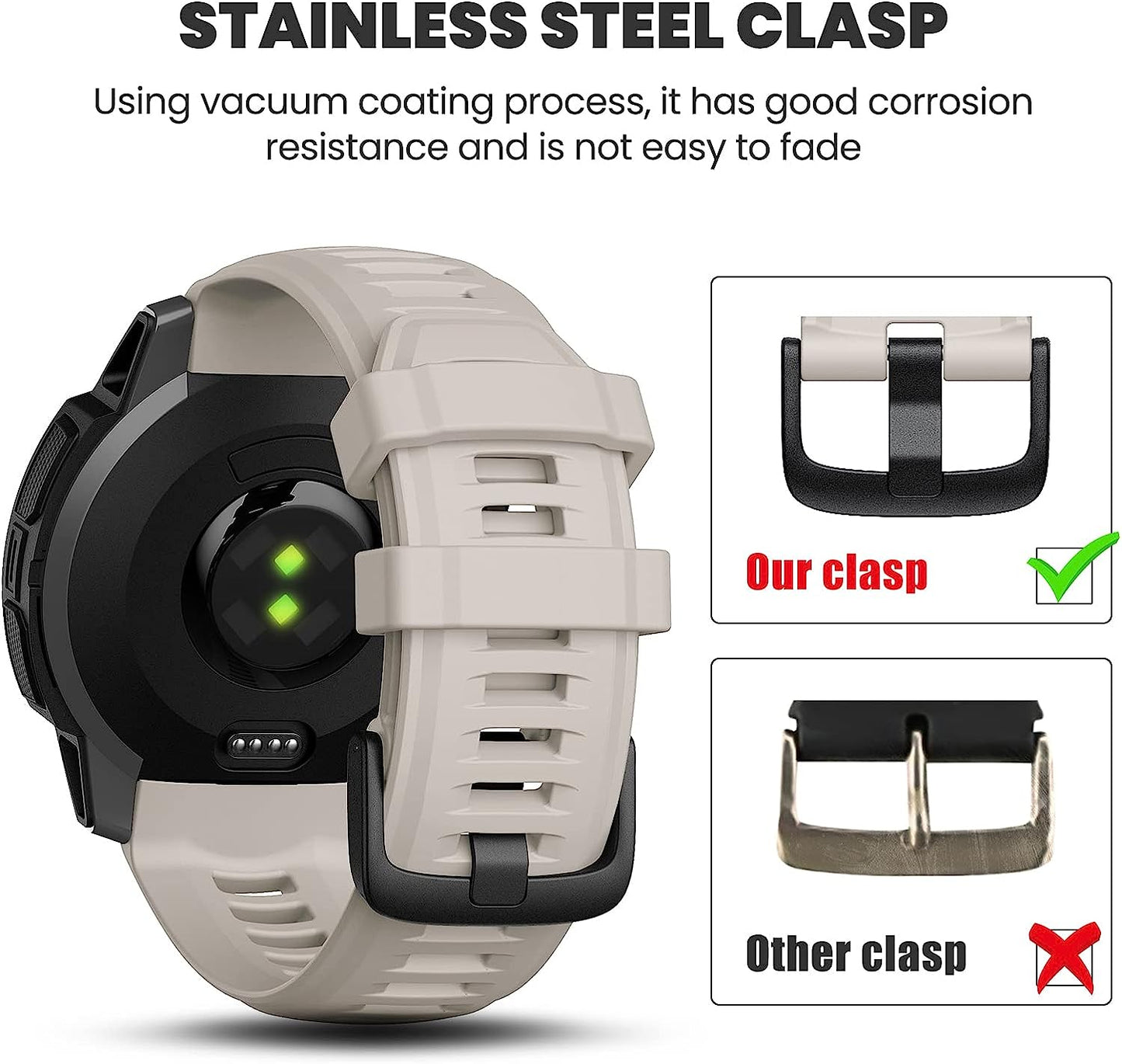 Notocity Band for Garmin Instinct Garmin Instinct 2 Wristband 22Mm Soft Silicone Replacement Watch Strap Compatible with Instinct 2 Solar/Tactical  NotoCity   