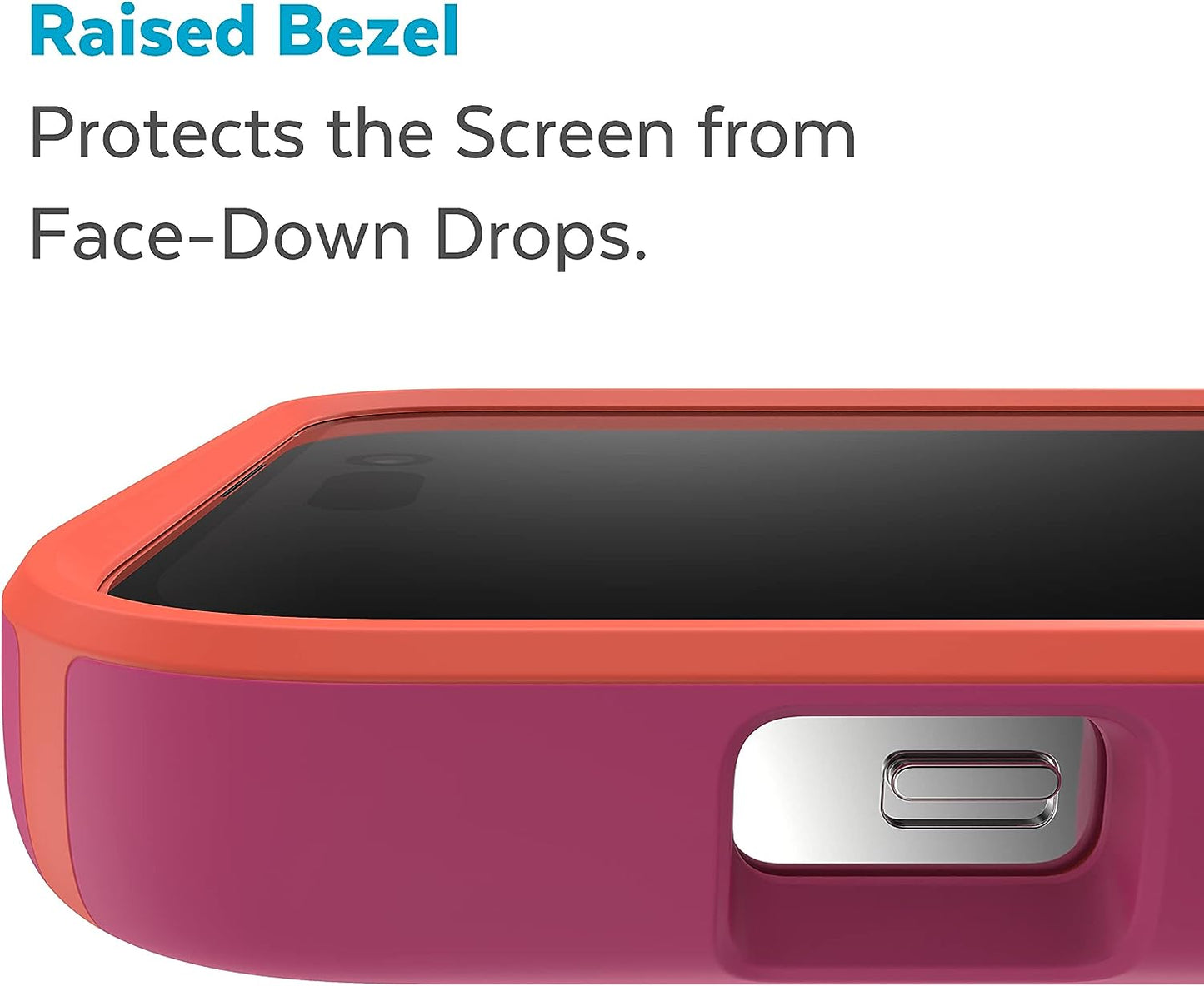 Speck Iphone 14 Pro Case - Slim Phone Case with Drop Protection, Scratch Resistant with Soft Touch for 6.1 Inch Iphone 14 Pro Case - Dual Layer Case, Digital Pink/Energy Red Candyshell Pro  Speck Products   