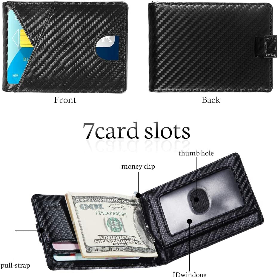 Tidoneam Mens Wallet with Money Clip RFID Blocking Slim Card Holder for Men with Gift Box  Tidoneam   