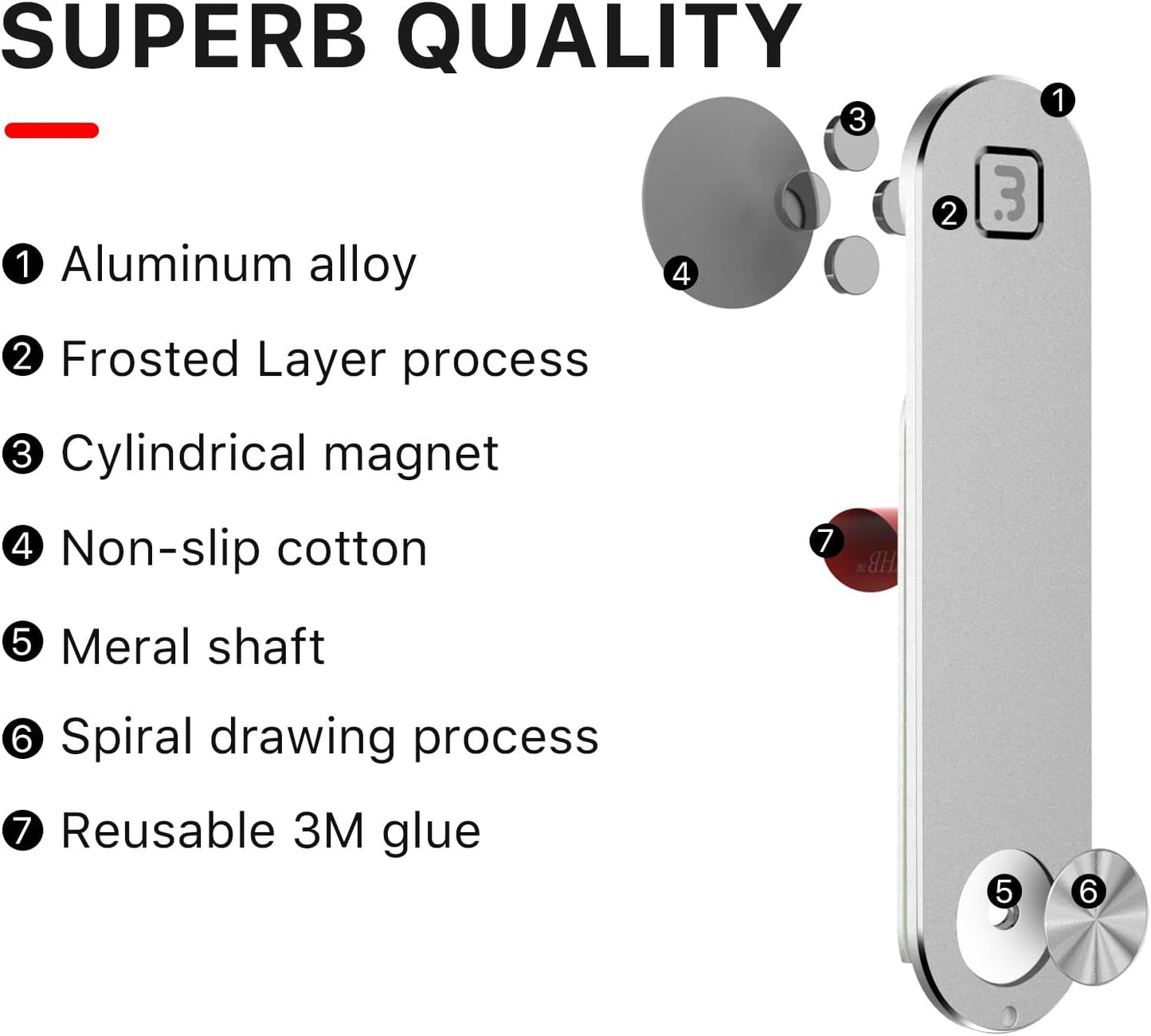 MYBAT PRO Adjustable Laptop Phone Magnetic Holder, Laptop Side Mount Clip, Computer Monitor Extension Mount, Slim Portable Foldable Phone Stand, Work Convenient and Efficient (Silver)  Valor Communication Inc   