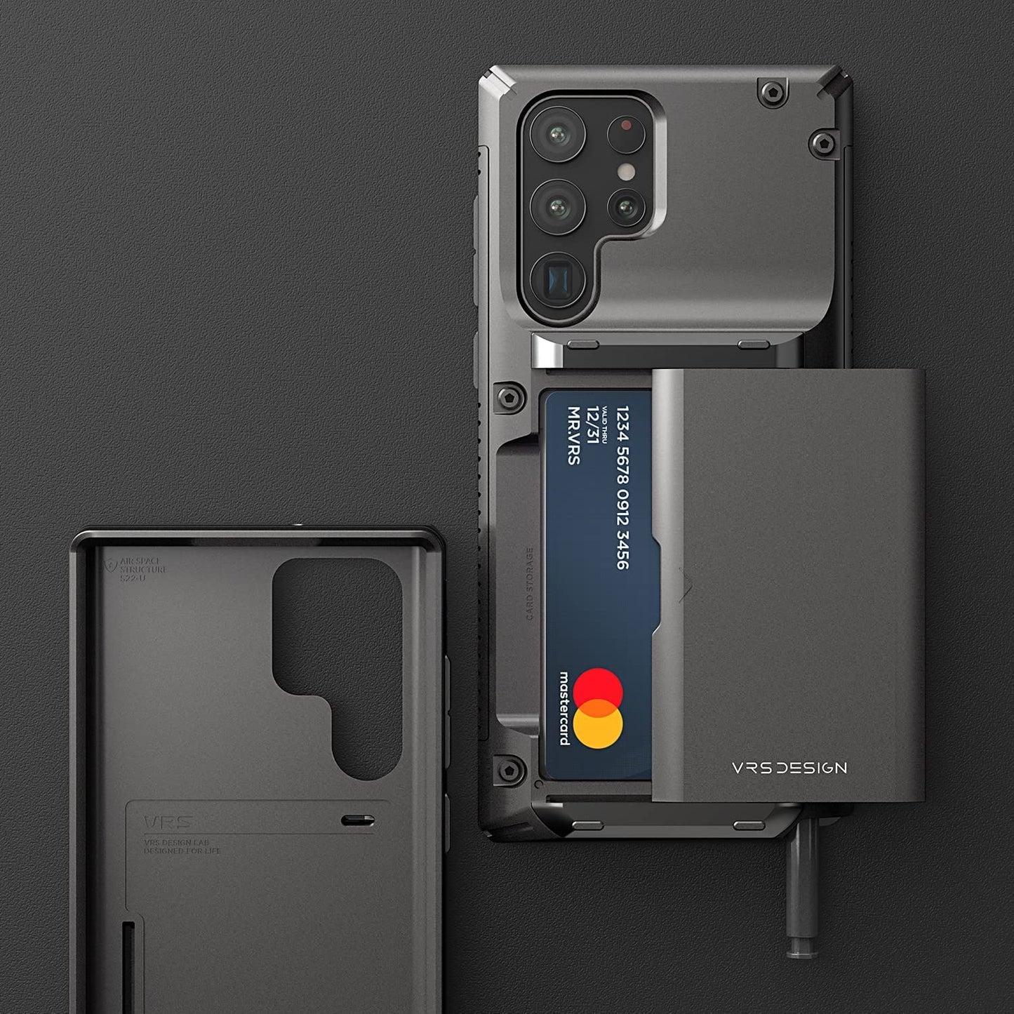 VRS DESIGN Damda Glide Pro Phone Case for Galaxy S22 Ultra, Sturdy Semi Auto Wallet [4 Cards] for Galaxy S22 Ultra (2022)  VRS DESIGN   