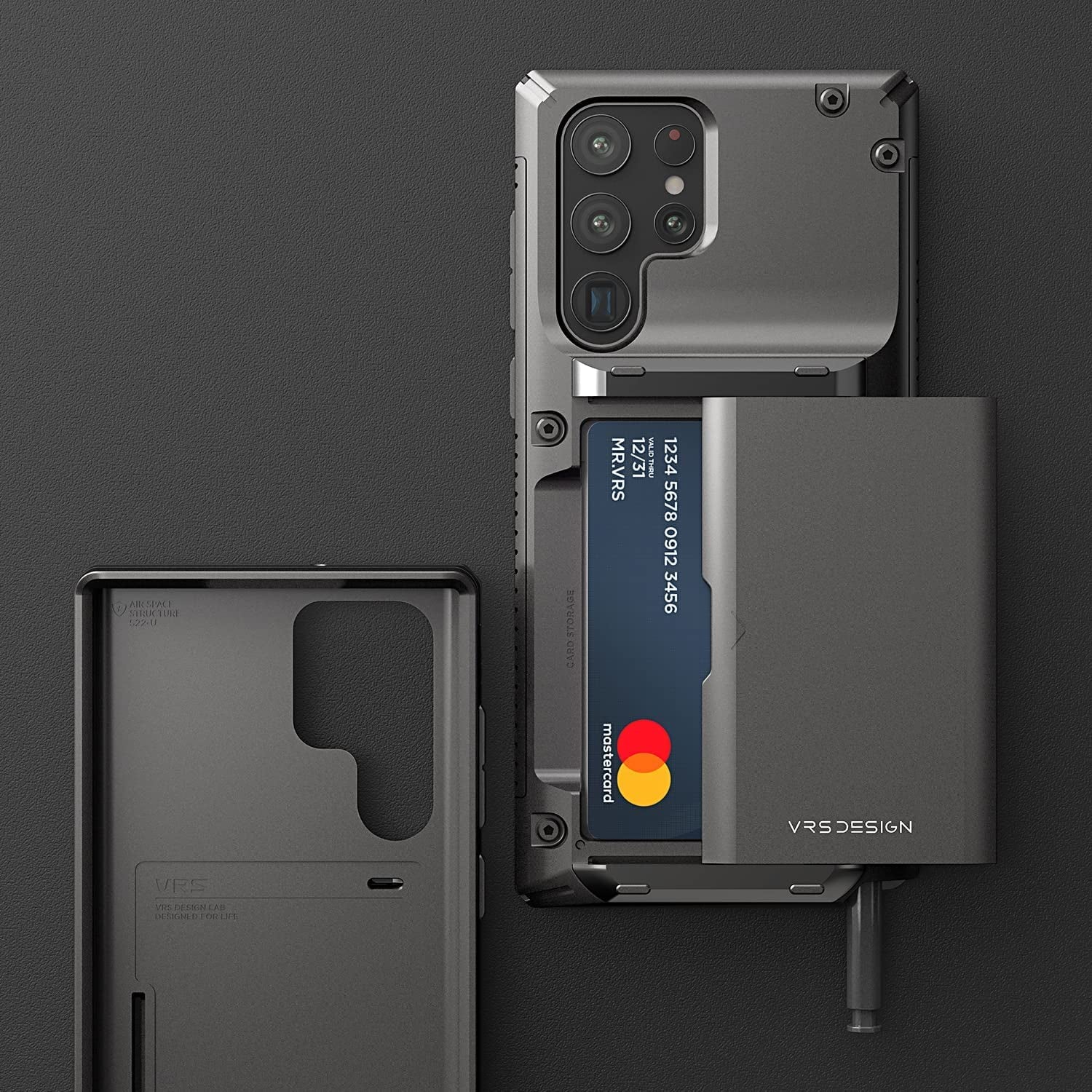 VRS DESIGN Damda Glide Pro Phone Case for Galaxy S22 Ultra, Sturdy Semi Auto Wallet [4 Cards] for Galaxy S22 Ultra (2022)  VRS DESIGN   