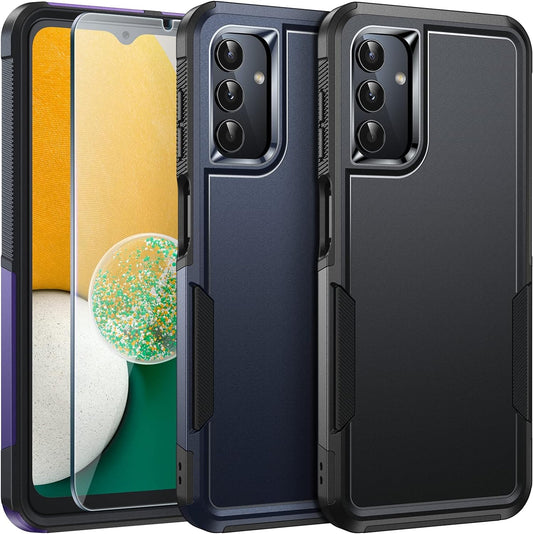 LK for Samsung Galaxy A13 5G Case, Galaxy A13 5G Case with Screen Protector, Dual Layer Heavy Duty Tough Rugged Shockproof Protective Phone Case for Samsung A13 5G, Black  LK   
