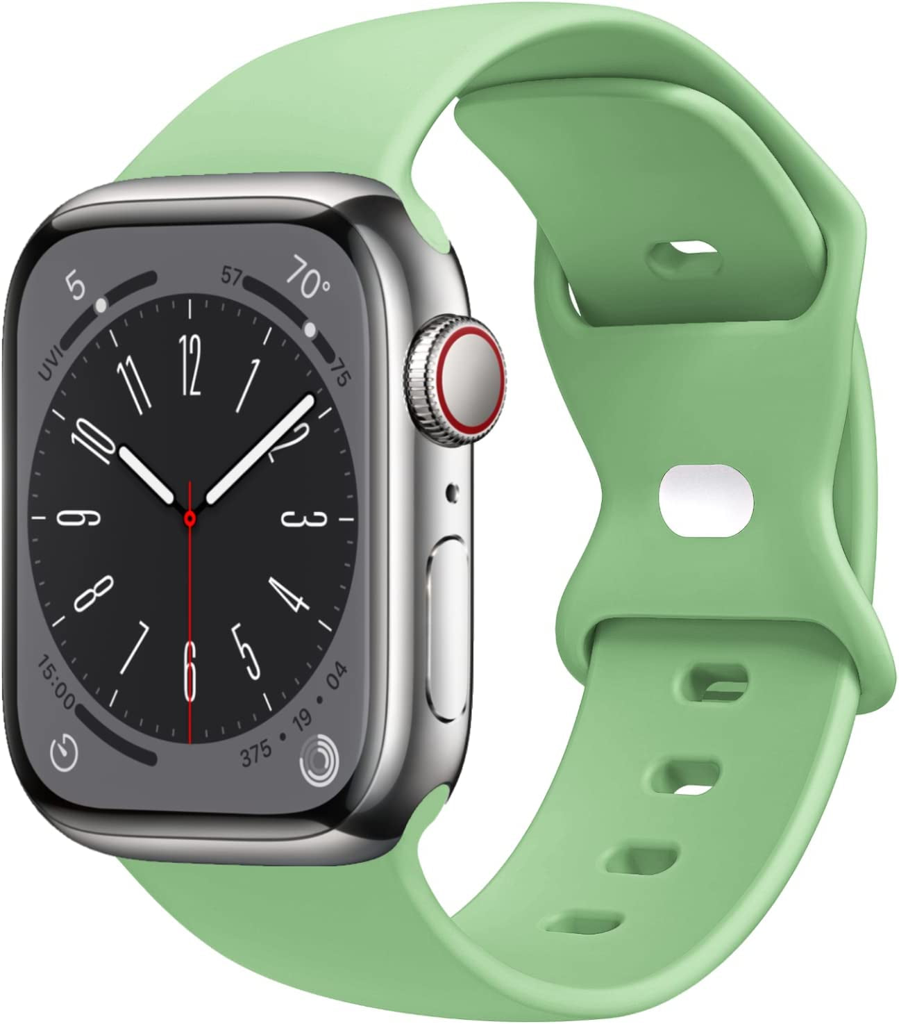 STG Sport Watch Band Compatible with Apple Watch Band 38Mm 40Mm 41Mm 42Mm 44Mm 45Mm 49Mm, Soft Silicone Replacement Sport Strap Compatible for Iwatch Ultra SE Series 8/7/6/5/4/3/2/1 (42Mm/44Mm/45Mm/49Mm, Klein Blue)  STG Mint Green 42mm/44mm/45mm/49mm 