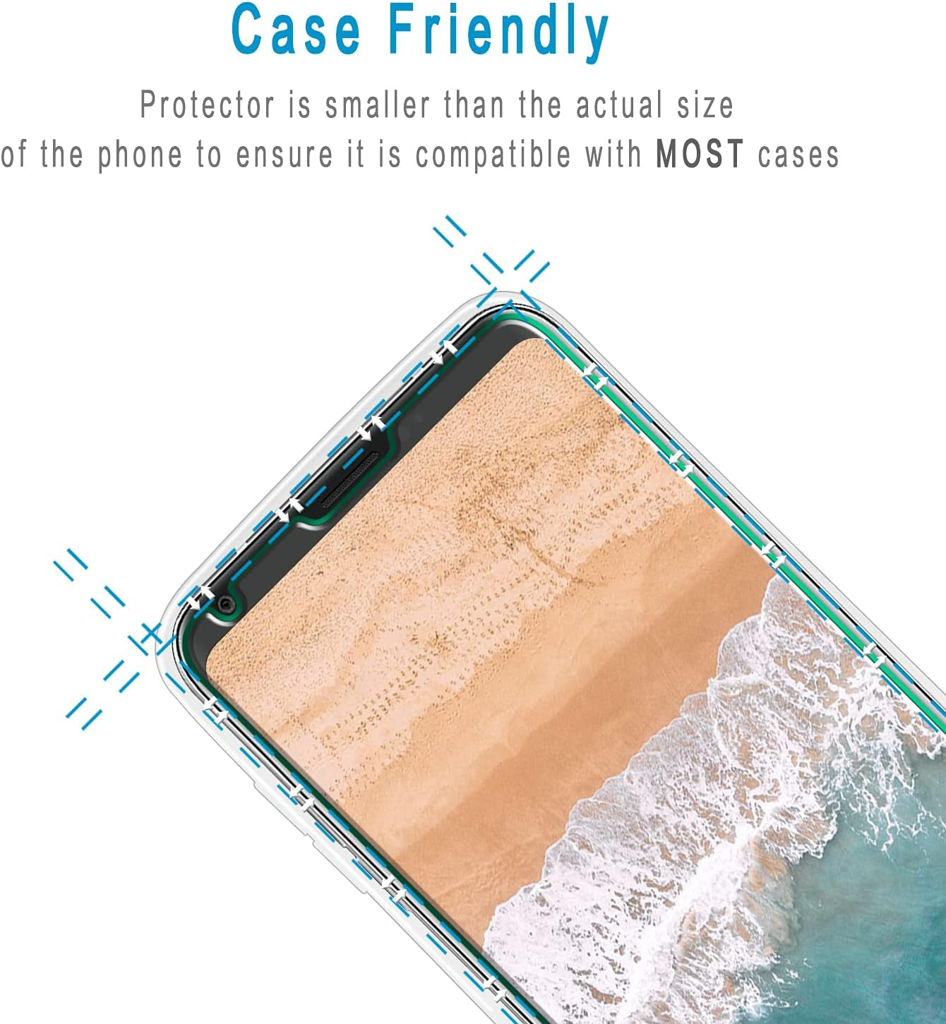 Hptech [2-Pack] Screen Protector for LG V30, V30 Plus, V30S Thinq, V30S plus Thinq, V35 Thinq Tempered Glass, anti Scratch, Bubble Free, Case Friendly  HPTech   