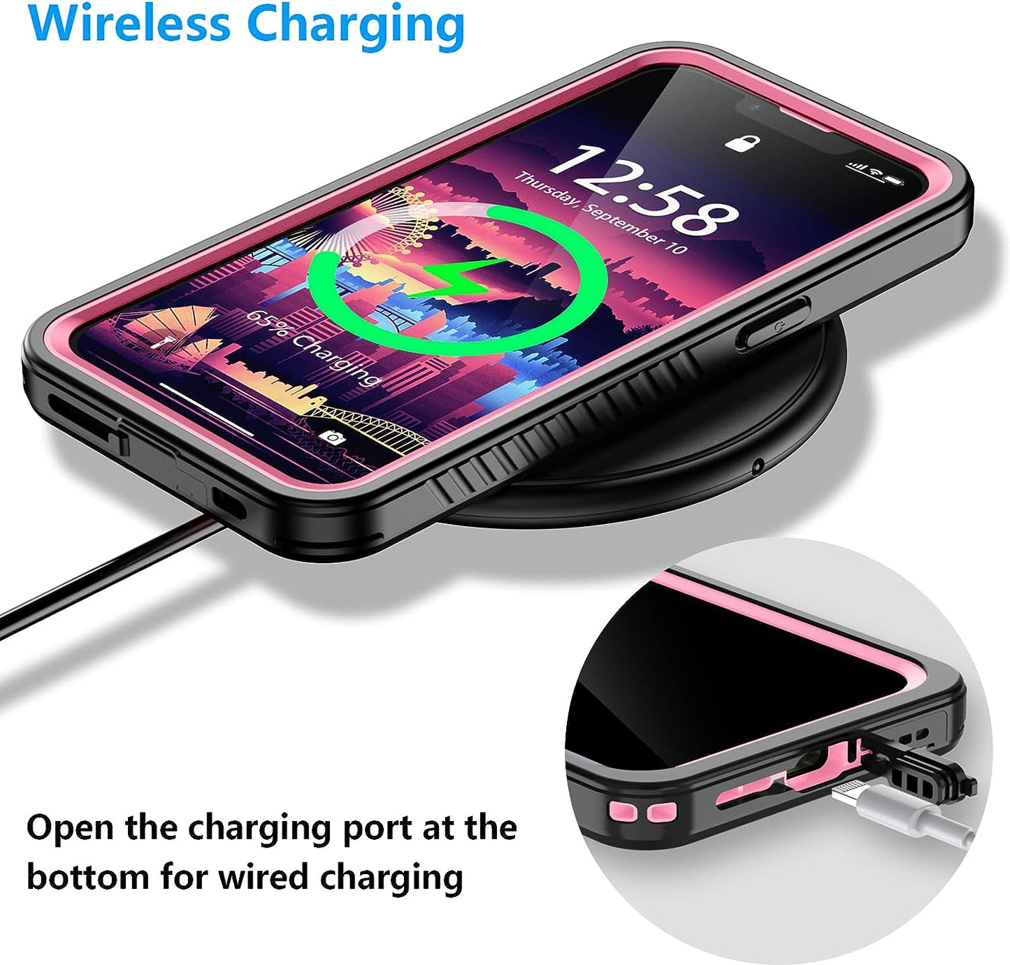 AMILIFECASES Clear Iphone 14 plus Case,With Screen Protector,Waterproof Iphone 14 plus Protective Case for Men Women,Apple Iphone 14 plus Phone Case Heavy Duty Shock Proof  AMILIFECASES   