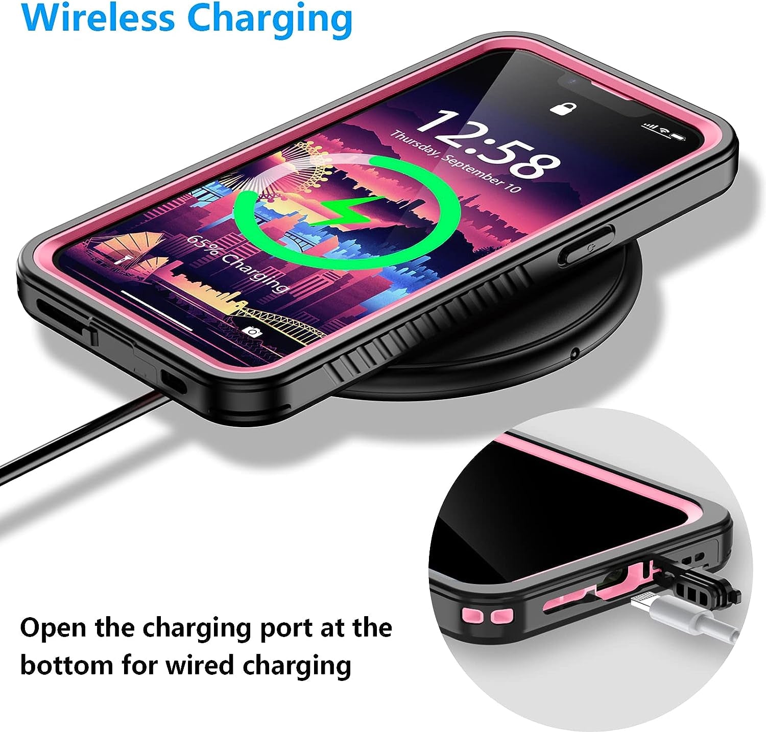 AMILIFECASES Clear Iphone 14 plus Case,With Screen Protector,Waterproof Iphone 14 plus Protective Case for Men Women,Apple Iphone 14 plus Phone Case Heavy Duty Shock Proof  AMILIFECASES   