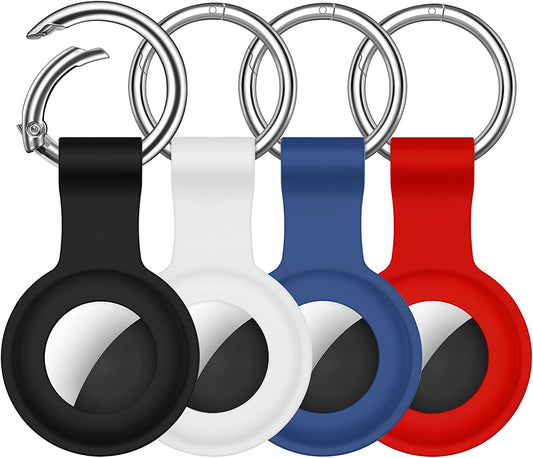 ZASINN 4 Pack Protective Case for Airtag，Anti-Scratch Soft Silicone Skin Cover with Keychain Key Ring, Compatible with Airtags Holder Accessories for Dogs, Keys, Backpacks (Multicolor)  ZASINN   