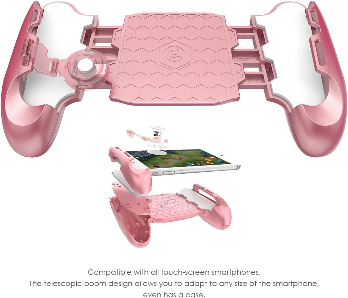Gamesir F1 Mobile PUBG Joystick Controller Grip Case for Smartphones, Mobile Phone Gaming Grip with Joystick, Controller Holder Stand Joypad with Ergonomic Design  GameSir   