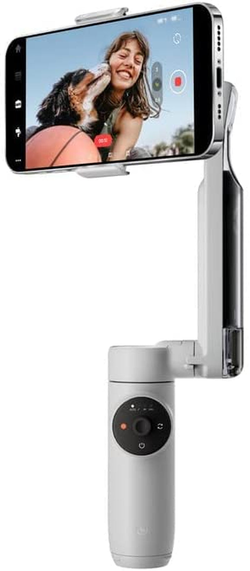 Insta360 Flow - Ai-Powered Smartphone Stabilizer, Auto Tracking Phone Gimbal, 3-Axis Stabilization, Built-In Selfie Stick & Tripod, Portable & Foldable, Youtube Tiktok Video, Stone Gray  Insta360   
