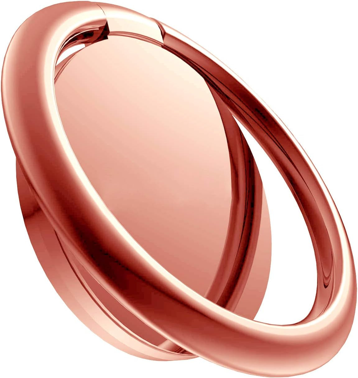 Pokanic Cell Phone Metal Ring Holder Finger Grip Stability Kickstand 360° Rotation Adjustable Collapsible Compatible with Apple Iphone, Samsung Galaxy, LG (Gold)  Pokanic Rose Gold  