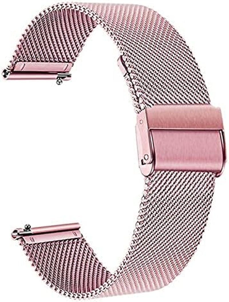 IENYU for Garmin Vivoactive 3 Strap Milanese Metal Watch Band for Garmin Accessoires Forerunner 245/645 Vivomove HR Venu Sq Bracelet  IENYU Rosepink For Vivoactive 3 