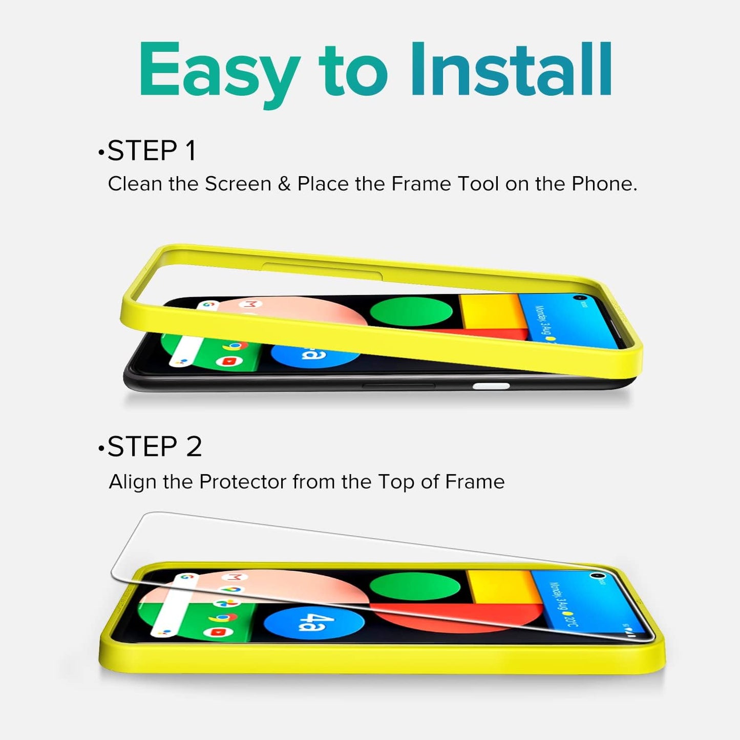 Ivoler [6 Pack] [4 Pack] Tempered Glass Screen Protector for Google Pixel 4A 5G with [2Pack] Camera Lens Protector with [Alignment Frame Easy Installation],Hd Clear Anti-Scratch Film,6.2 Inch  iVoler   