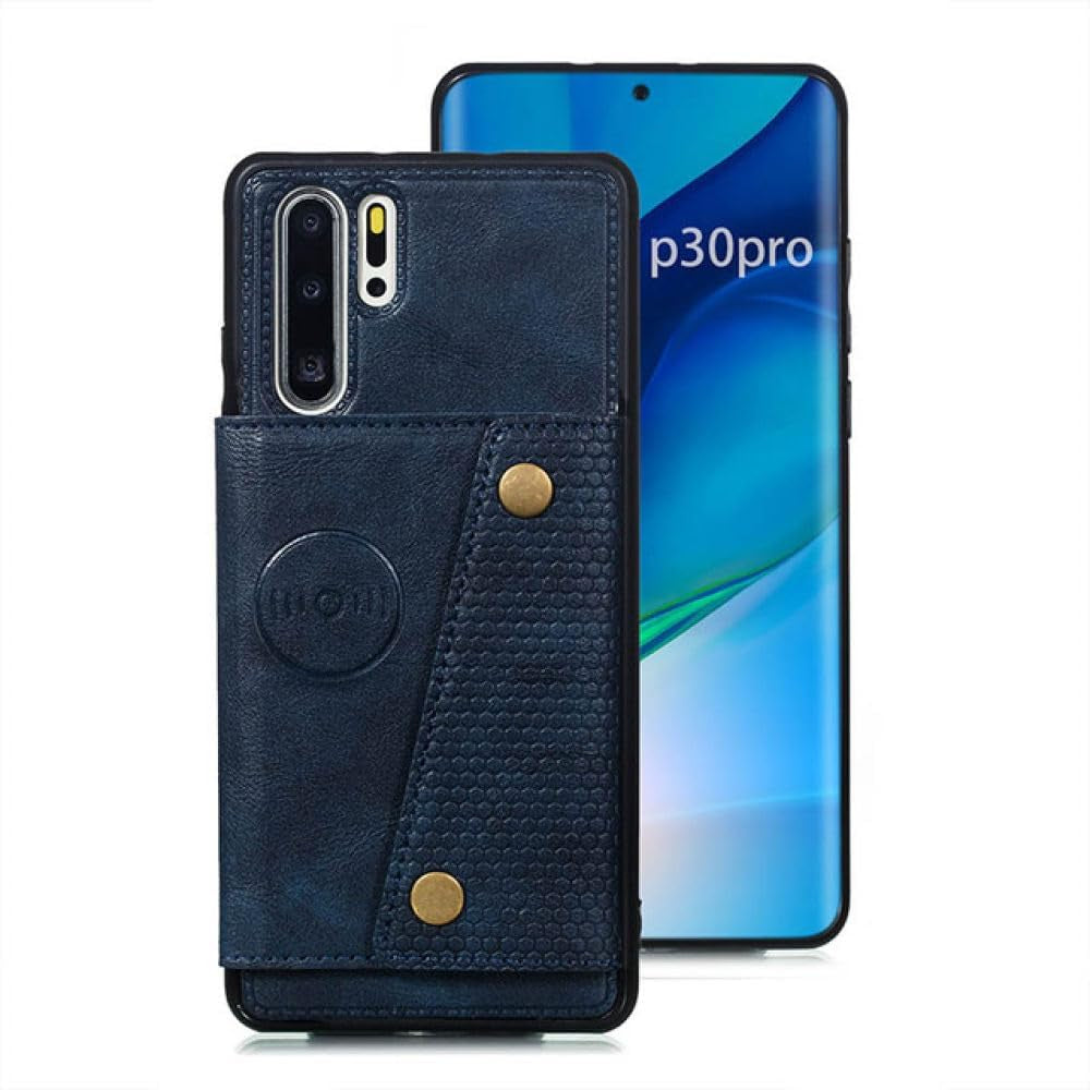 YOGISU Card Holders Wallet Case for Huawei P30 Pro P20 Lite 2019 Mate 40 30 20 Honor 9X 20 Lite Pro Leather Card Slot Back Cover,Auburn,For P30 Lite  YOGISU Blue For P Smart 2021 