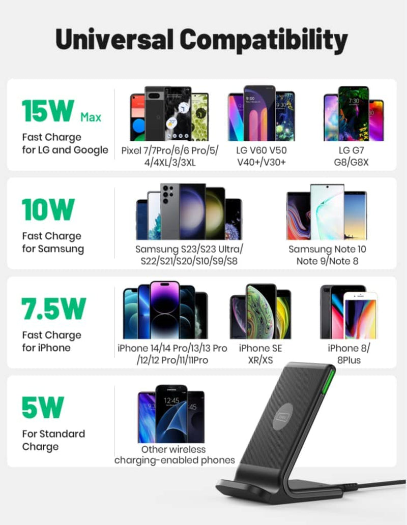 Wireless Charger, INIU [2 Pack] 15W Fast Wireless Charging Stand with Sleep-Friendly Adaptive Light Compatible with Iphone 14 13 12 11 Pro XR XS X plus Samsung Galaxy S21 S20 Note 20 Etc  Shenzhen Topstar Industry Co.,Ltd.   