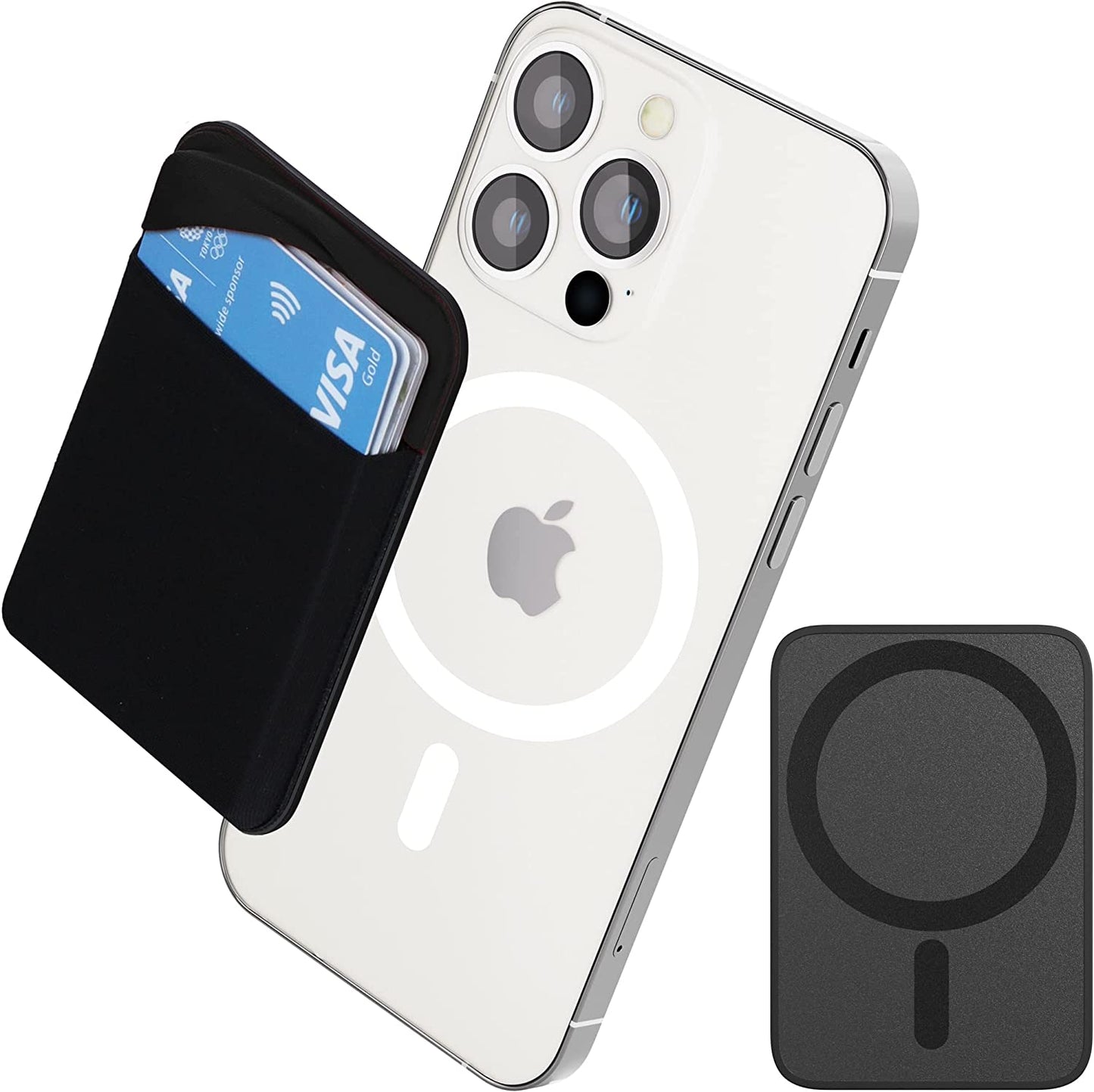 MAGKOTA Stretchy Fabric Magsafe Wallet Easily Hold 5 Cards, Compatible with Iphone 14 Pro Max/14 Pro/14 Plus/14/Iphone 13 Pro Max/13 Pro/13/Iphone 12/12 Pro/12 Pro Max  MAGKOTA   