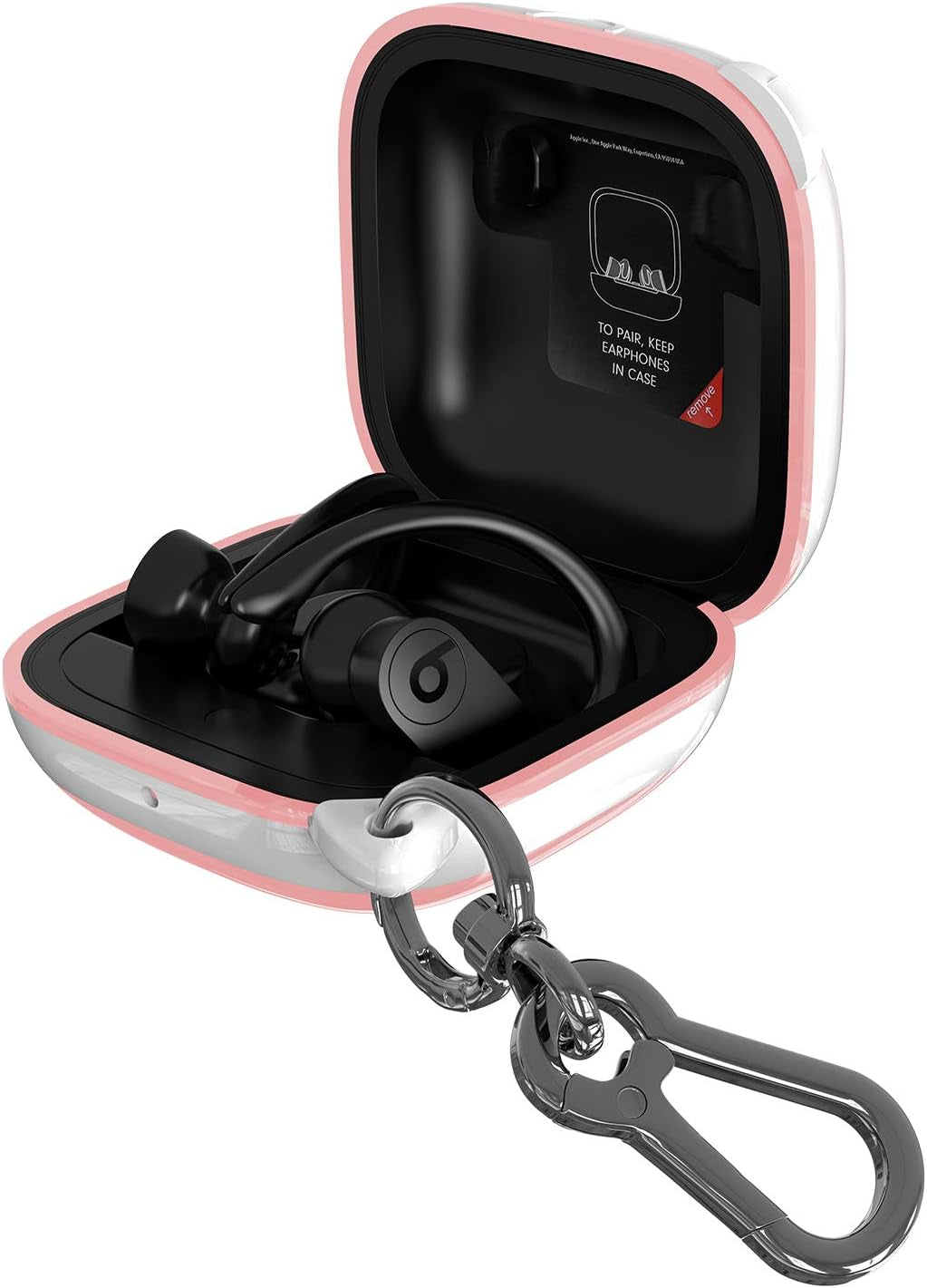 ANKASI Compatible Powerbeats Pro Case Cover,Full Protective Shockproof Anti-Slip Silicone Case for Beats Powerbeats Pro 2019(Black Edge+Yellow)  ANKASI white Edge+Light pink  