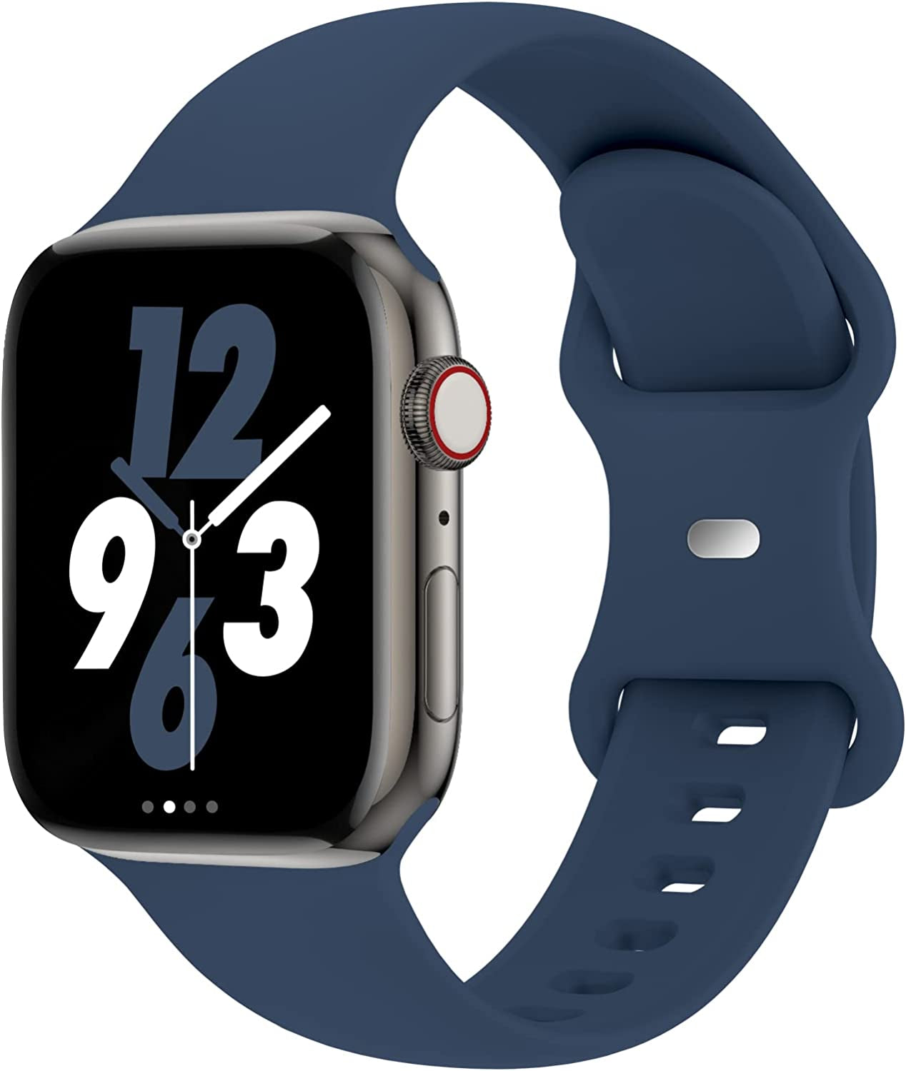Acrbiutu Bands Compatible with Apple Watch 38Mm 40Mm 41Mm 42Mm 44Mm 45Mm 49Mm, Replacement Soft Silicone Sport Accessory Strap Wristbands for Iwatch Series Ultra 8/7/6/5/4/3/2/1 SE Women Men  Acrbiutu A,Abyss Blue 38/40/41mm M/L 