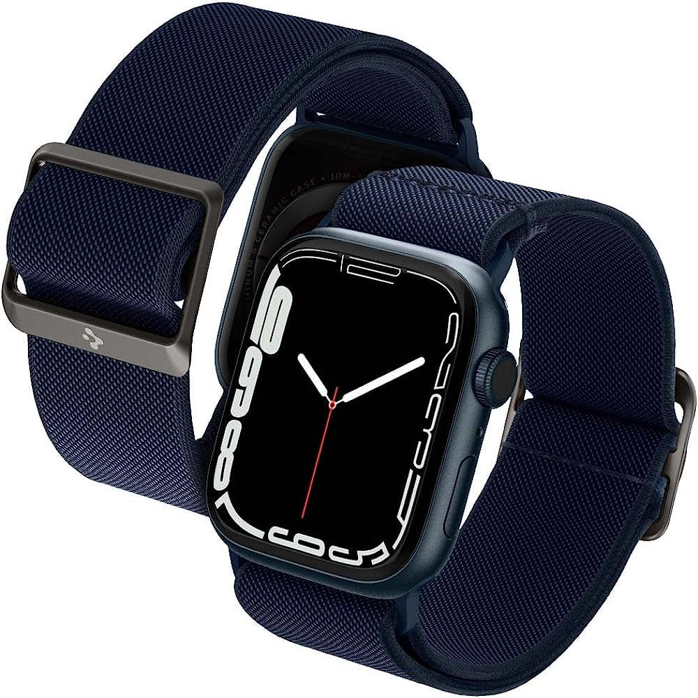 Spigen Lite Fit Band Designed for Apple Watch Band for Apple Watch Ultra (49Mm), Series 8/7 (45Mm), Series SE2/6/SE/5/4 (44Mm) and Series 3/2/1 (42Mm) Nylon Solo Loop  Spigen Navy  