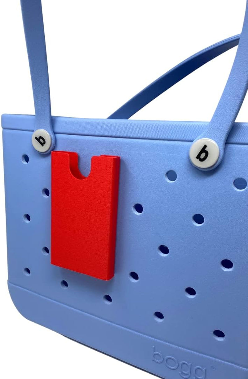 Freshe BAGLETS - Phone Holder Charm Accessory Compatible with Bogg Bags - Keep Your Phone Handy with Your Tote Bag - Made in the USA (Black)  FRESHe Red  