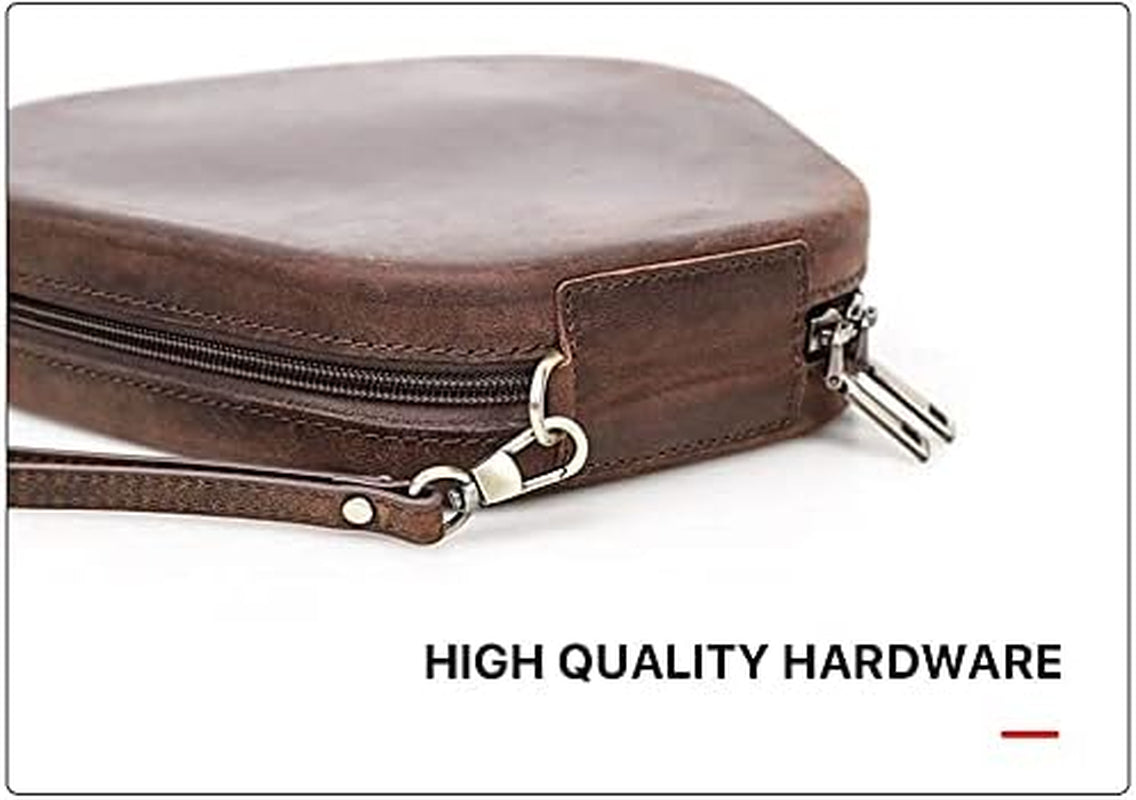 Genuine Leather Case for Airpods Max, Cowhide Leather Portable Travel Case, Headphone Cases, Carrying Case, Accessories for Airpods Max - Coffee  SHENGHAIHOME   