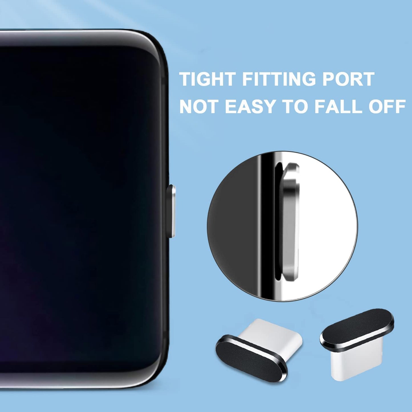 Gavemi USB C Dust Plug Dust Cover for Phone USB Type C Charging Port Speaker anti Dust Protection Cover Kit  Bstq   