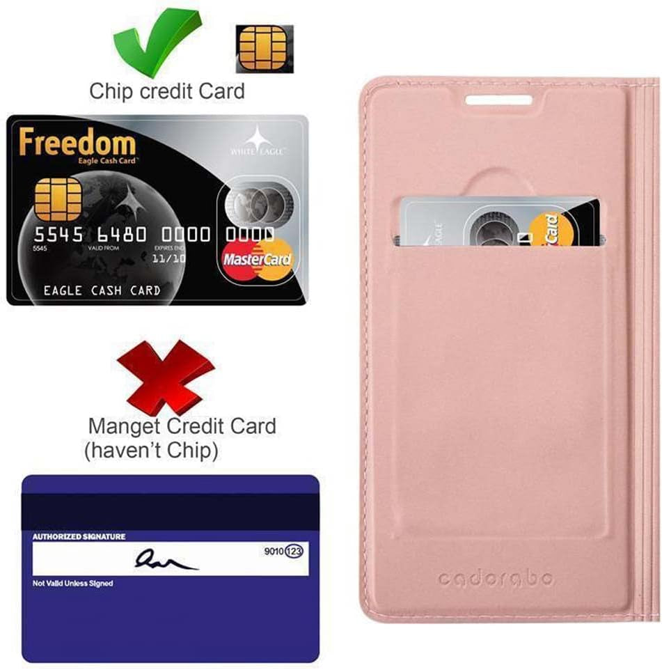 Cadorabo Book Case Compatible with LG G6 in Classy ROSÉ Gold - with Magnetic Closure, Stand Function and Card Slot - Wallet Etui Cover Pouch PU Leather Flip  Cadorabo   