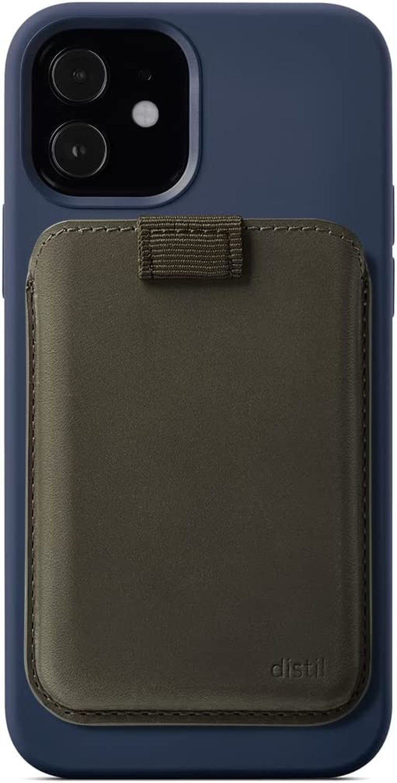 Distil Union Wally Junior | Apple Magsafe-Compatible Wallet, Leather Card Holder for Iphone, with Quick Access Pull-Tab  Distil Union Forest Green  