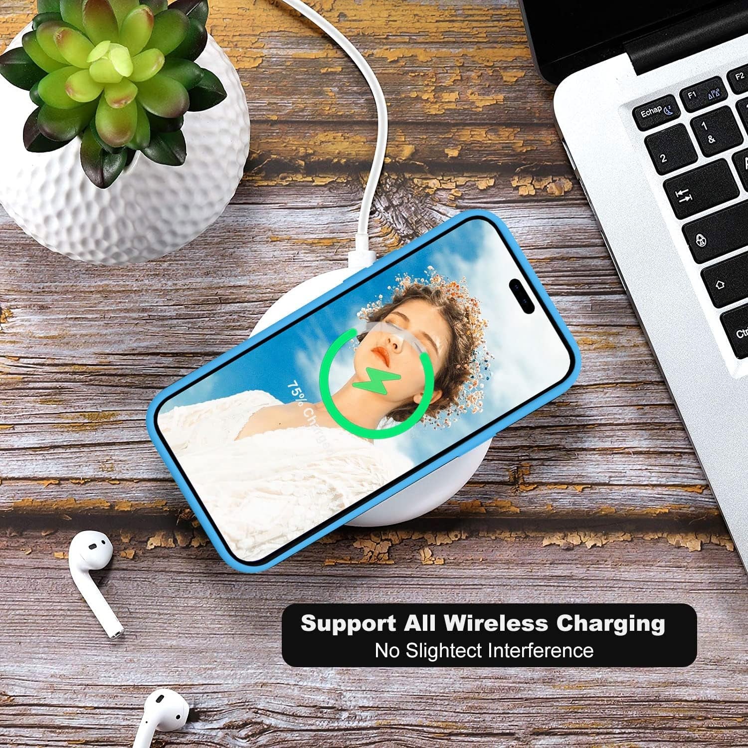 Ktele Compatible with Iphone 14 Pro Case, Ab-Grade Liquid Silicone Case, [Four Corner 50+Tiny Airbags Shockproof] [Soft Microfiber Lining Anti-Scratch] Camera All-Round Protection Case-Blue  Ktele   