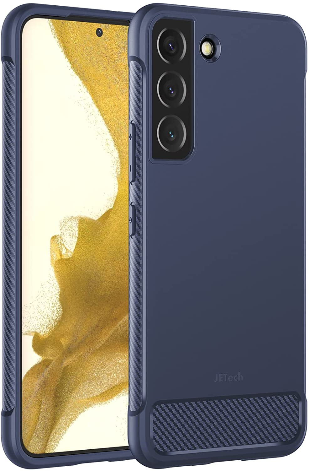 Jetech Slim Fit Case for Samsung Galaxy S22+ / S22 plus 5G 6.6-Inch, Thin Phone Cover with Shock-Absorption and Carbon Fiber Design (Pink)  JETech Blue  