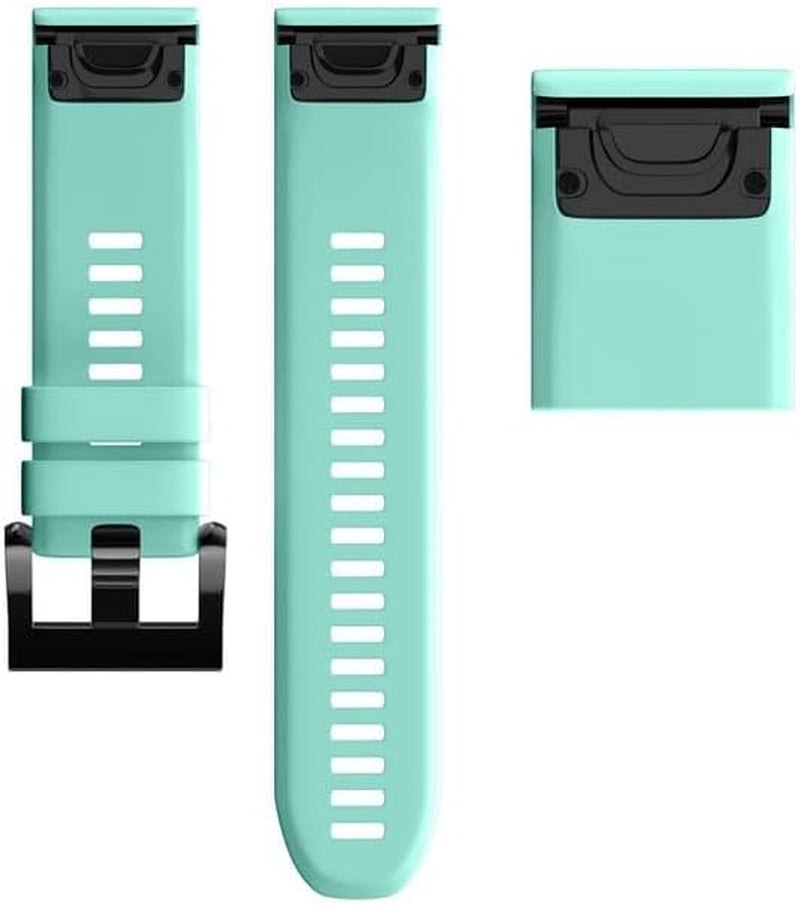 SCHIK Hot 26 22 20Mm Silicone Easy Fit Wrist Band for Garmin Fenix 5X 5 5S plus 3 3HR 6 6S 6X Pro Watch Quick Release Watchband Straps  SCHIK Mint Green 26mm Fenix 6X Pro 